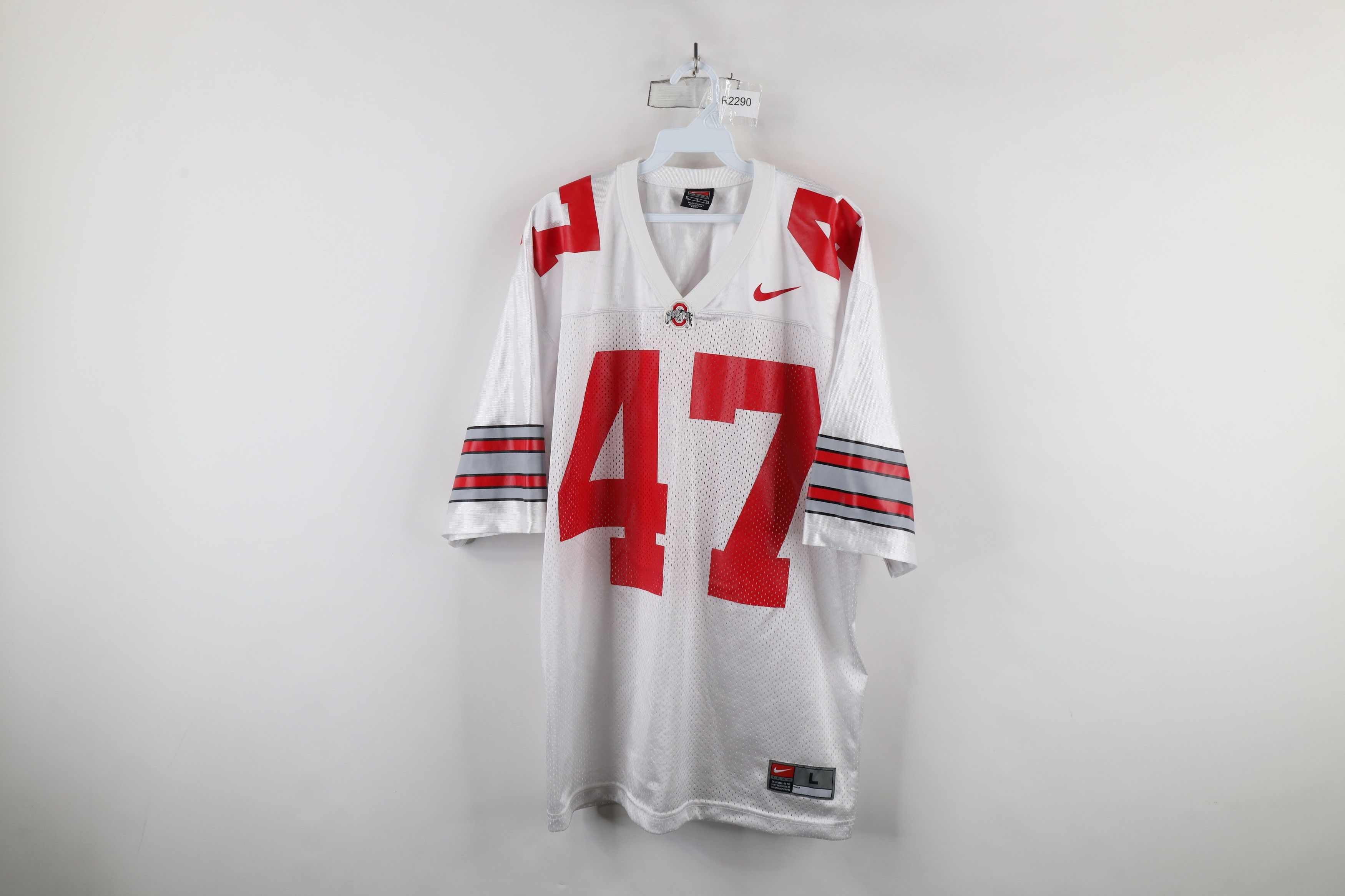 Nike × Vintage Vintage Nike Ohio State University Football Jersey White #47 Size US L / EU 52-54 / 3 - 1 Thumbnail