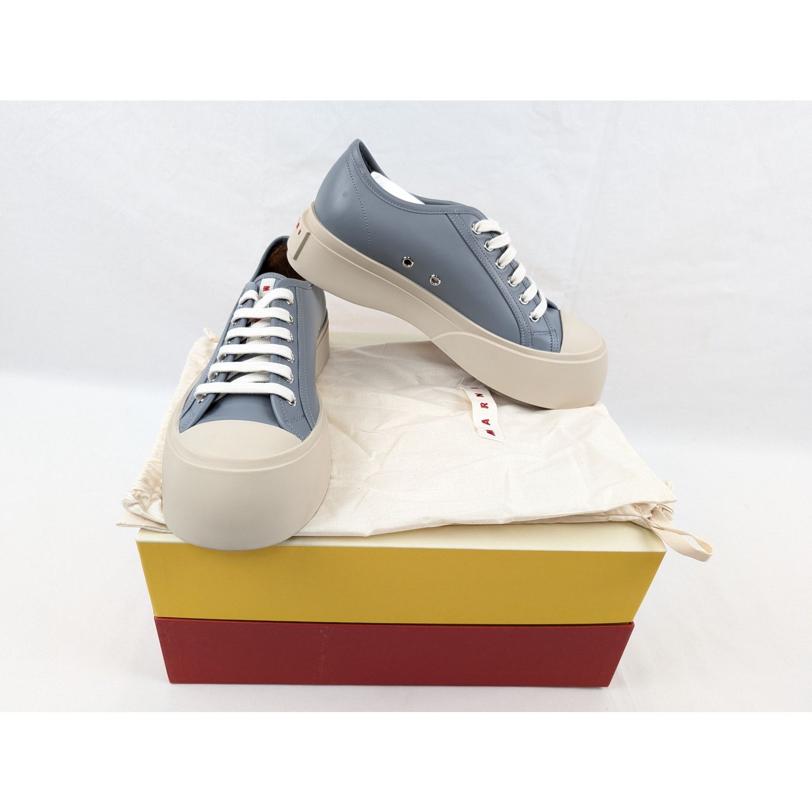 Marni o1rshd1 Leather Pablo Lace-up Sneaker in Grey Size US 12 / EU 45 - 14 Thumbnail