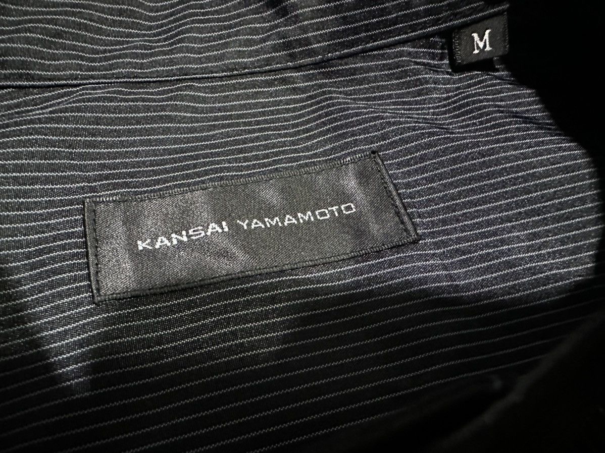 Kansai Yamamoto 🔥Vintage Kansai Yamamoto Black Striped Band Collar Shirt Size US M / EU 48-50 / 2 - 9 Thumbnail