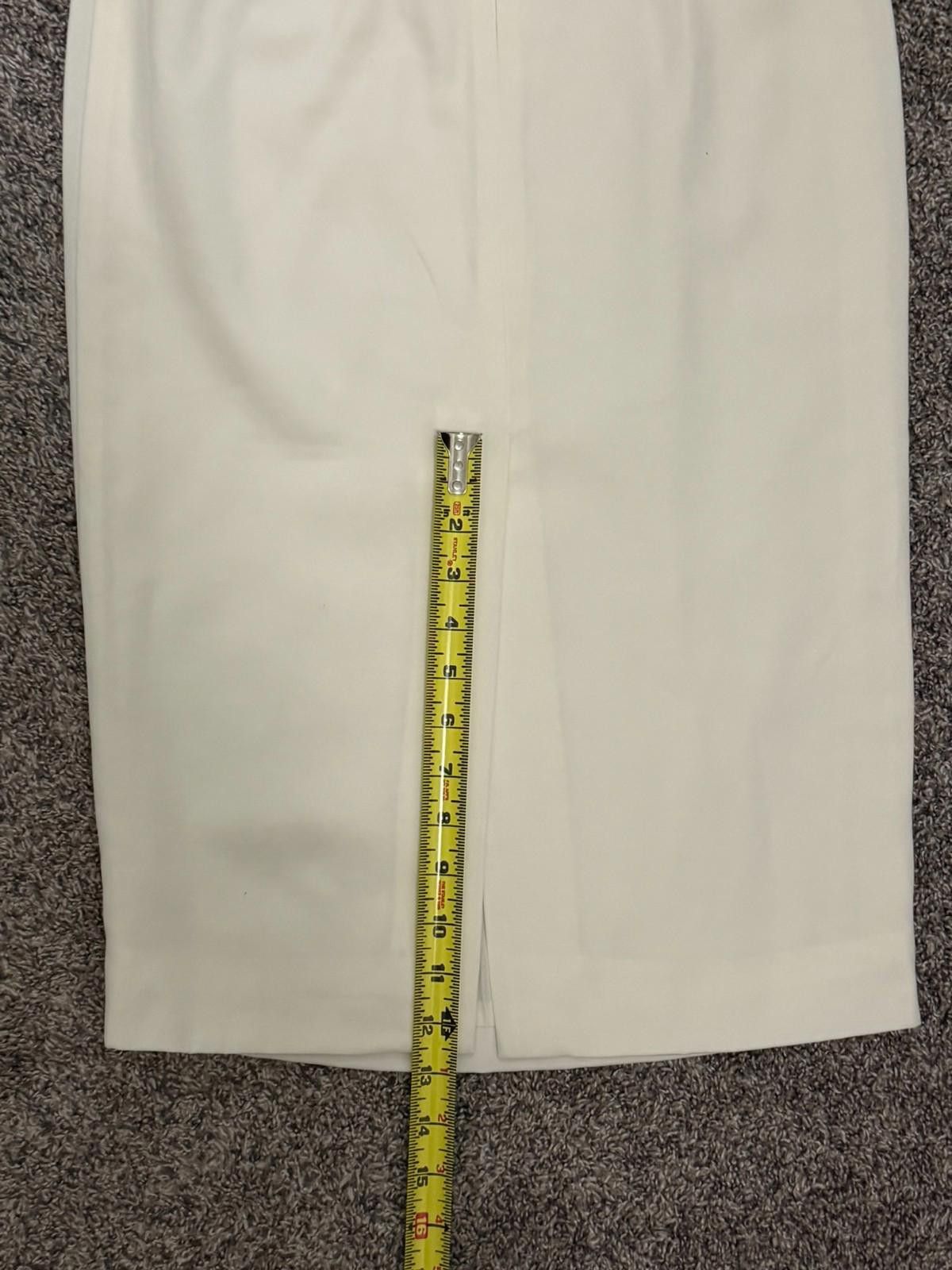 Other RAOUL Pencil Skirt with Back Slit in Ivory (US 2) Size 26" / US 2 / IT 38 - 6 Thumbnail