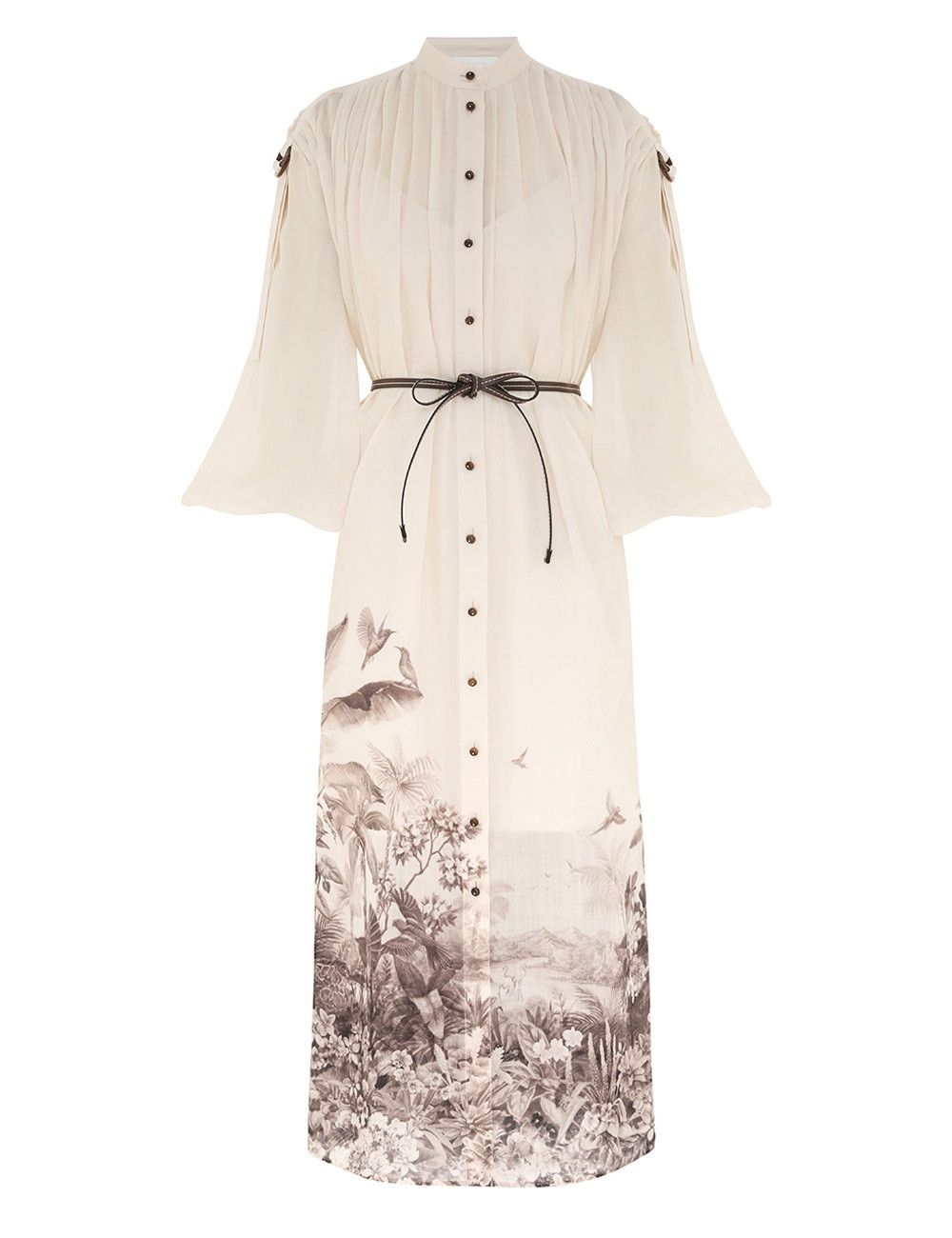 Zimmermann o1w1db10925 Wylie Midi Shirt Dress in Multicolor Size XS / US 0-2 / IT 36-38 - 1 Thumbnail