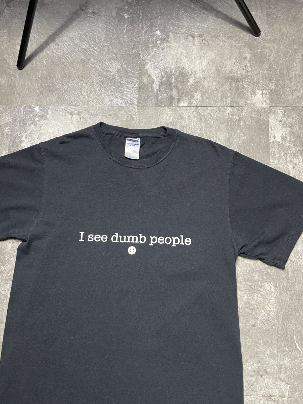Vintage Vintage 2000s Funny I See Dumb People Black T Shirt Humor Size US M / EU 48-50 / 2 - 2 Thumbnail
