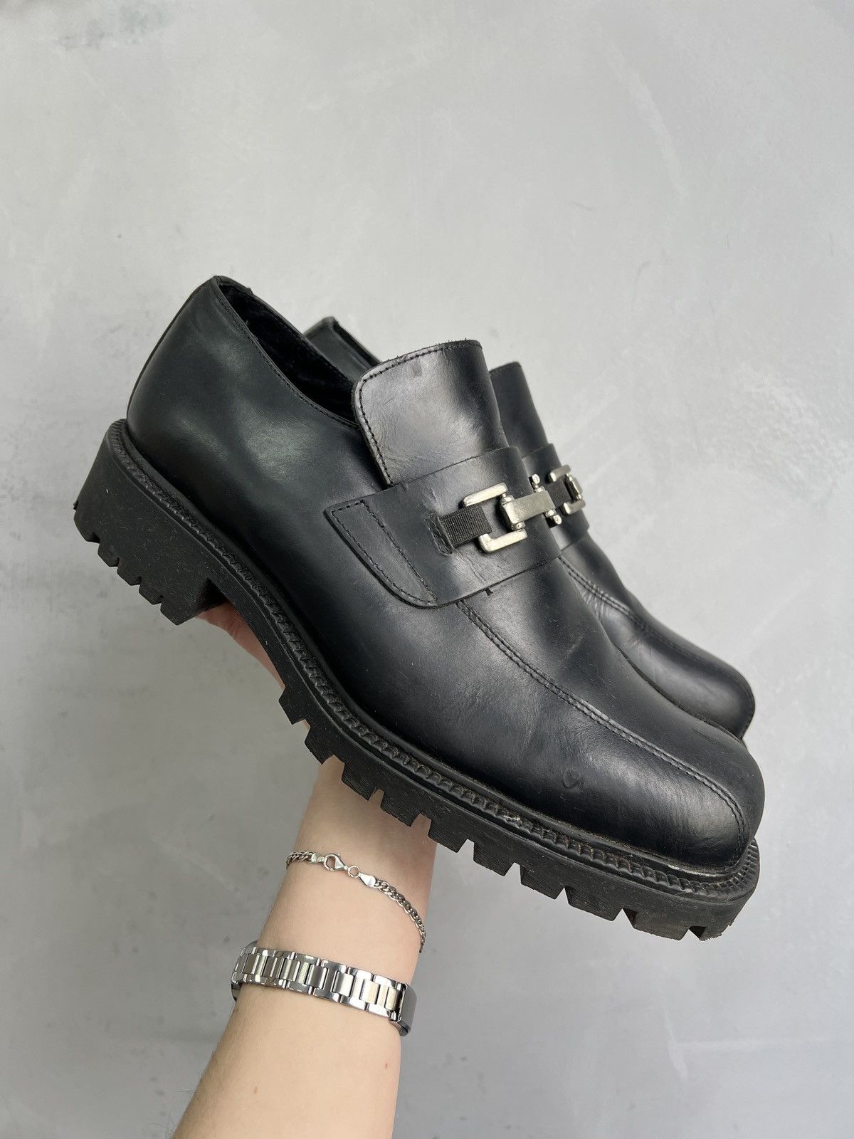 New Rock Black opium y2k leather platform boots new rock style y2k Size US 12 / EU 45 - 1 Thumbnail
