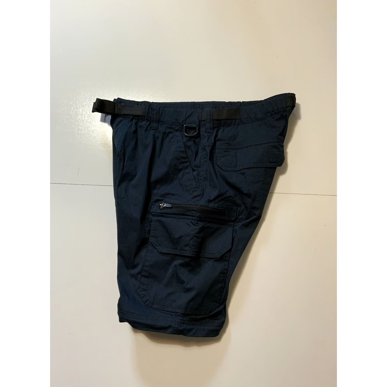 Vintage VINTAGE BC Clothing Cargo Utility Hiking Belted Navy Performance Shorts Sz.L Men Baggy Blue Outdoor 90s Size US 33 - 3 Thumbnail