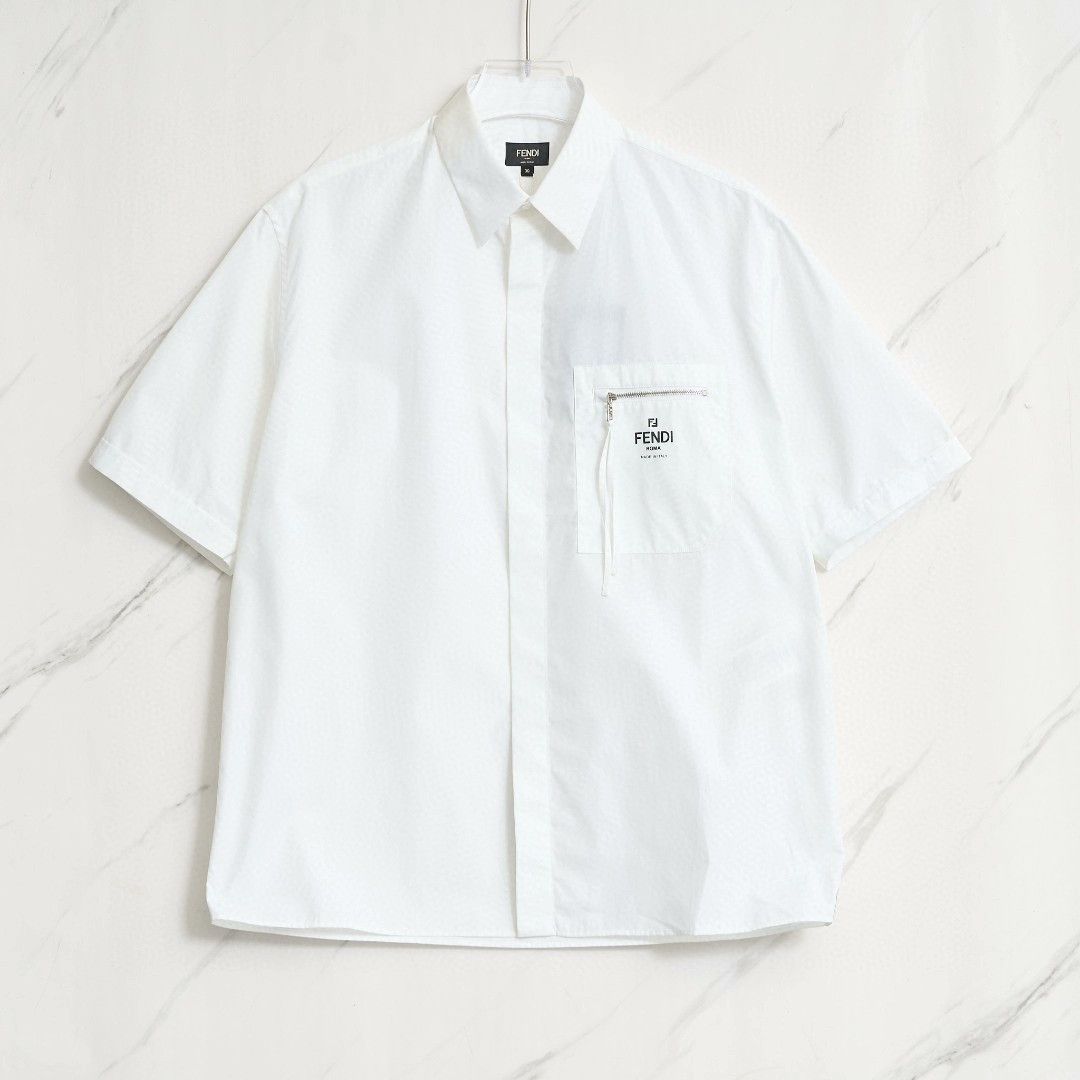 Fendi Fendi Unisex Pocket Zip Shirt Size US XXS / EU 40 - 1 Thumbnail