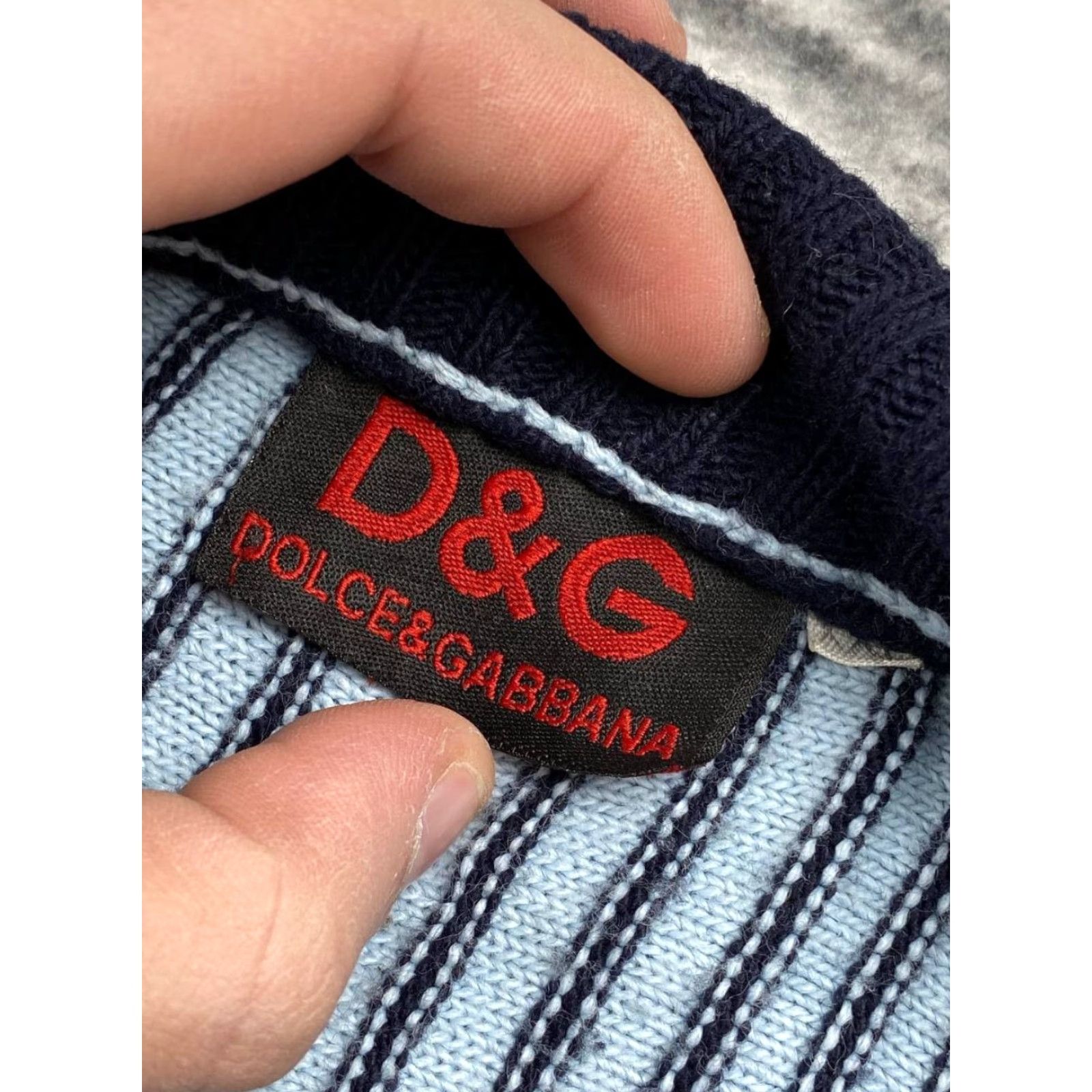 Dolce & Gabbana Dolce&Gabbana Sweater Knit Full Zip Men 2XL Blue Vintage No Ribbed 00s Y2K Logo Size US XXL / EU 58 / 5 - 6 Thumbnail