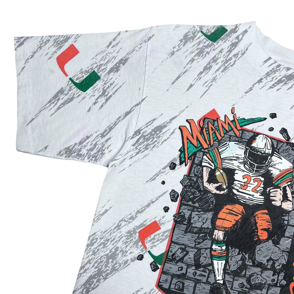 NCAA NCAA Miami Hurricanes Super Team Sports All Over Print Tee Size US L / EU 52-54 / 3 - 8 Thumbnail