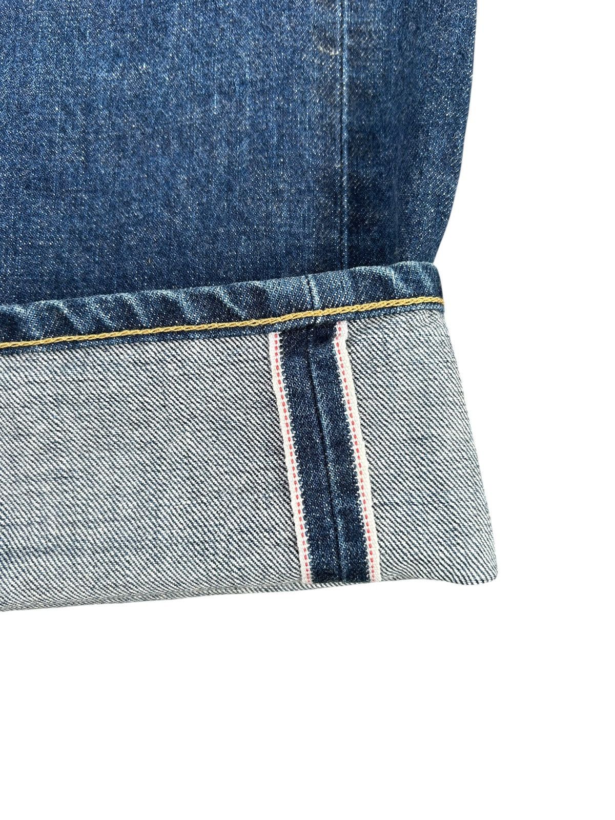 Kapital Vintage Levis Big E Selvedge Buckle Back Distressed Denim Size US 35 - 4 Thumbnail