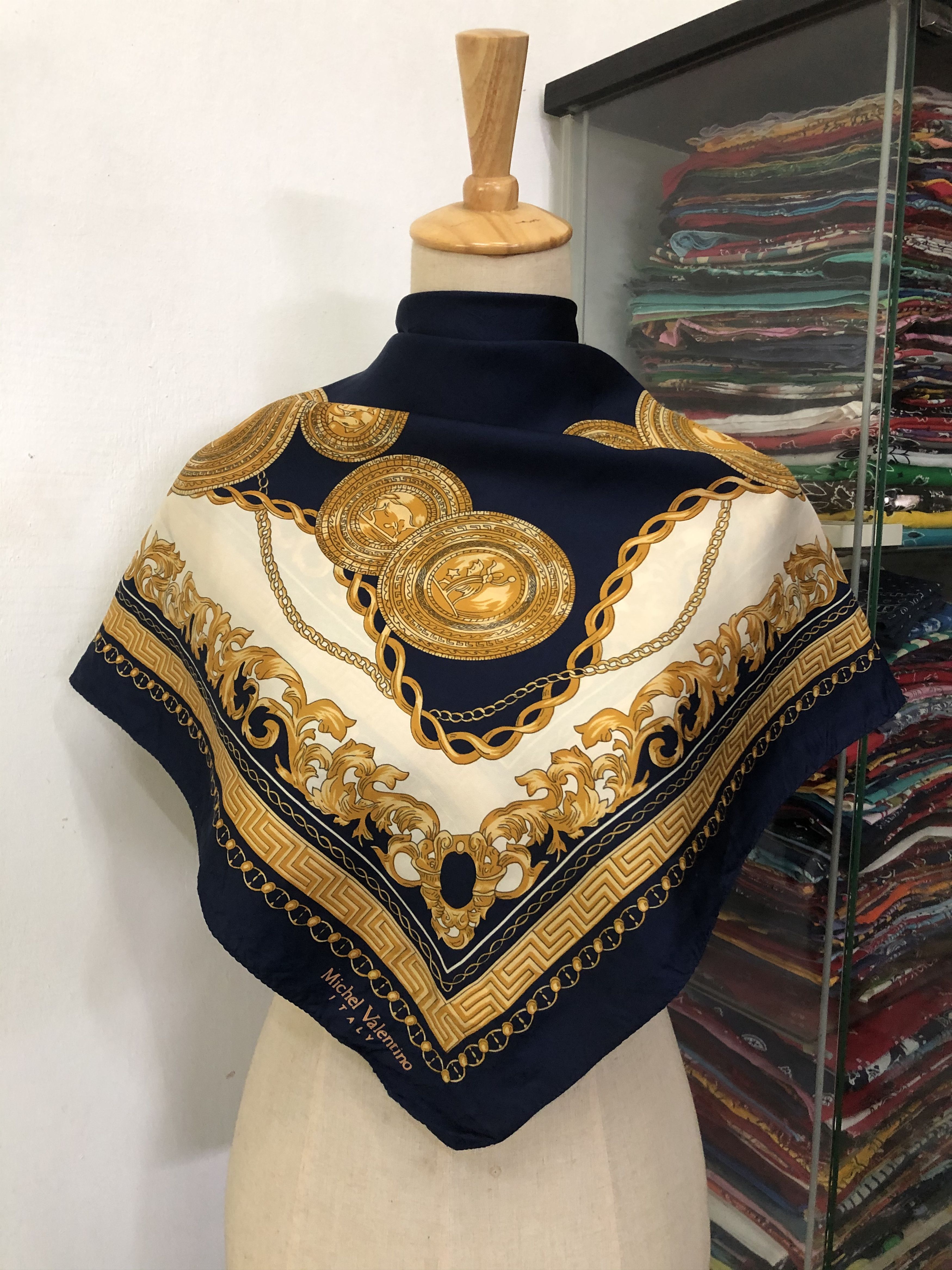 Vintage Michel Valentino Silk Scarf