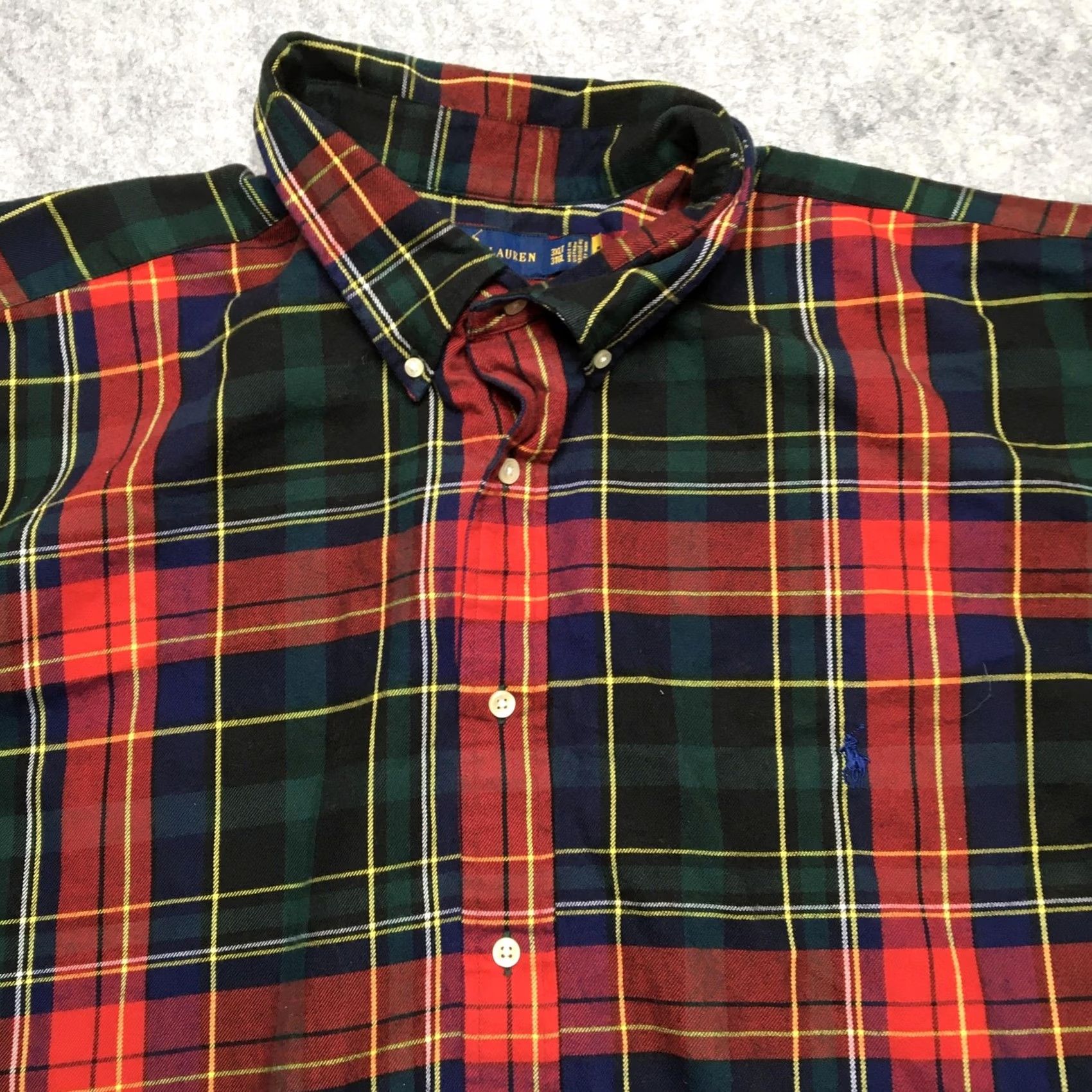 Ralph Lauren Ralph Lauren Performance Shirt Mens 3XLT Red Plaid Button-Down Flannel Classic Shirt Size US XXL / EU 58 / 5 - 3 Thumbnail