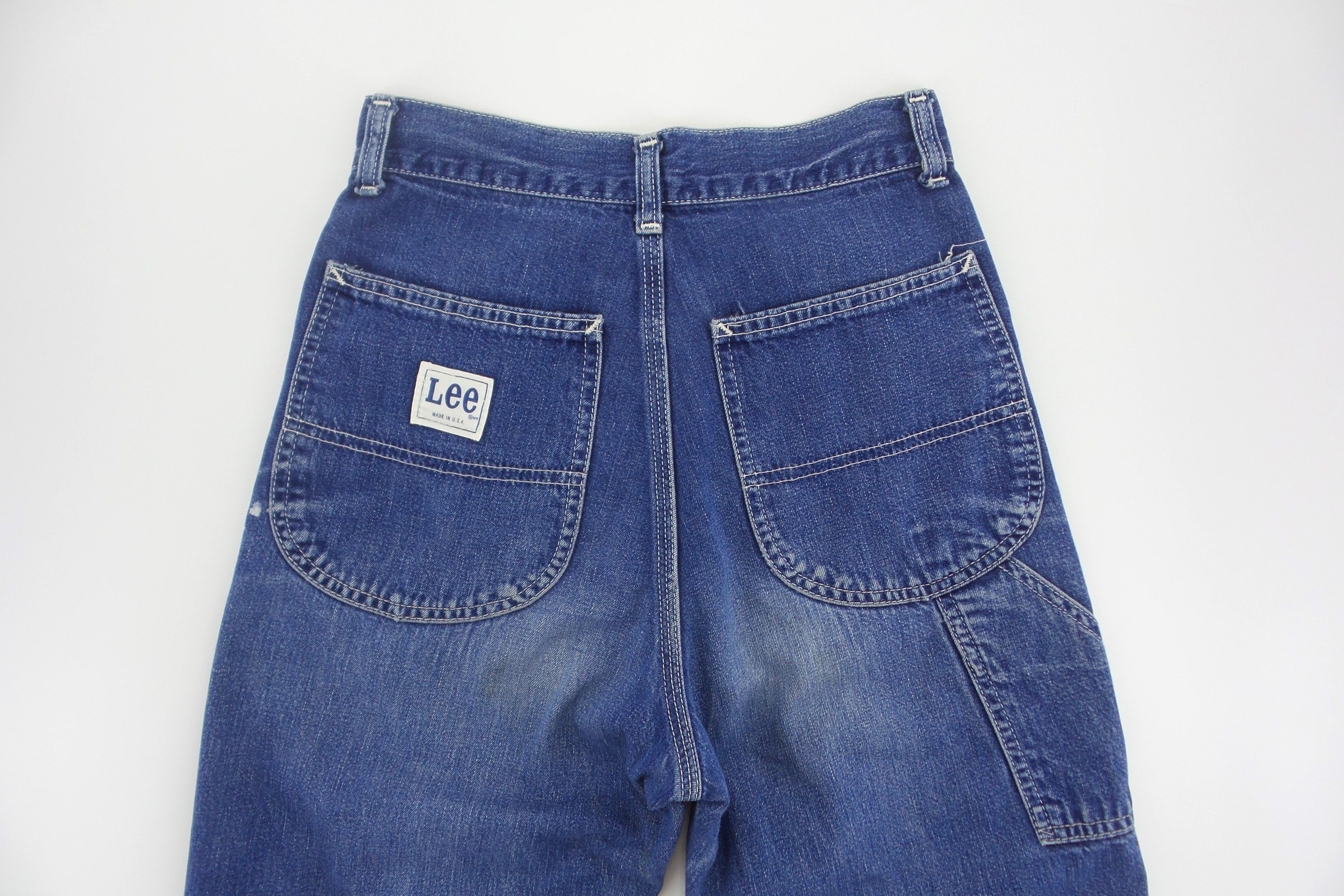 Lee × Vintage VINTAGE Lee '42 Talon Zipper' Carpenter Jeans W24xL41 Size US 26 / EU 42 - 7 Thumbnail