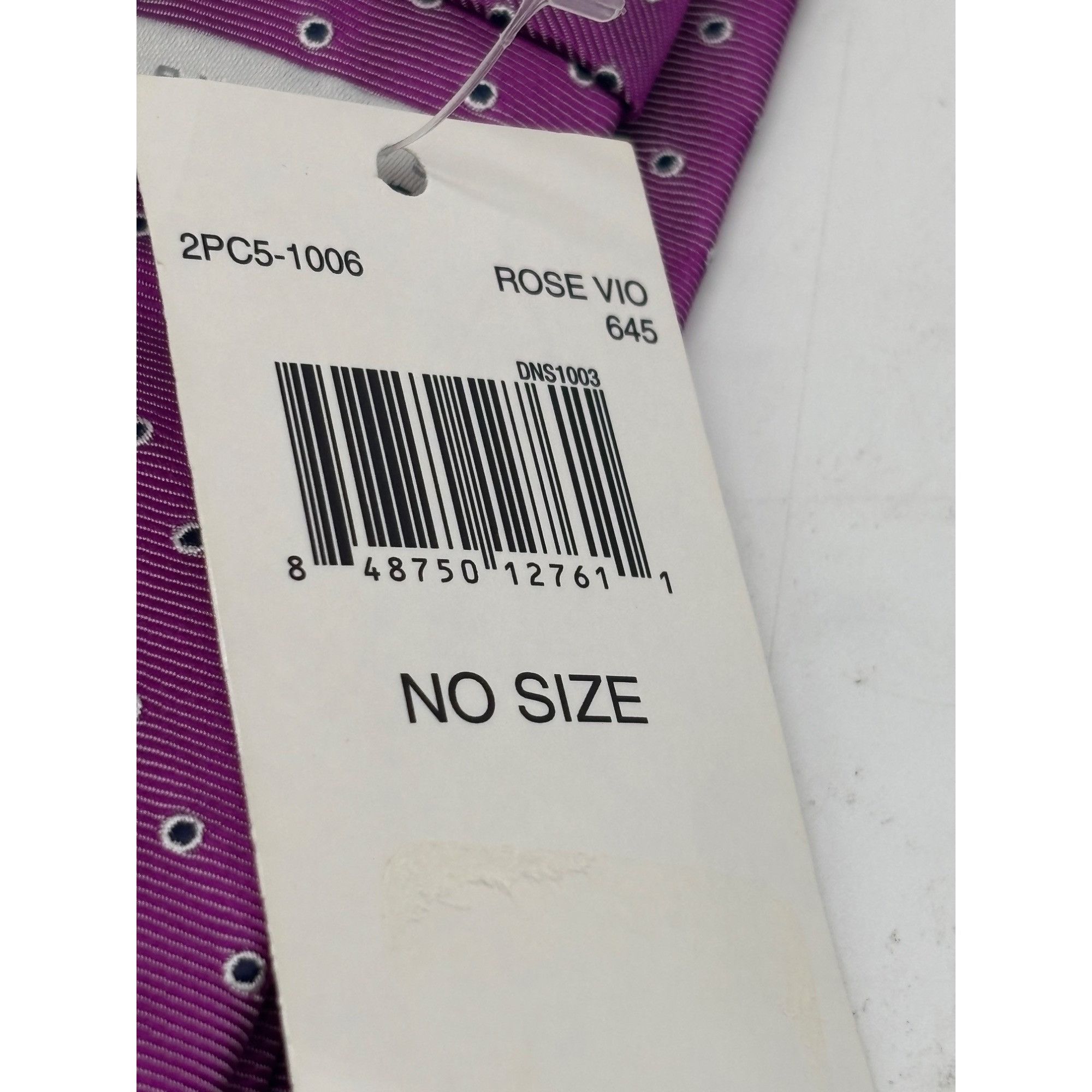 Perry Ellis Perry Ellis Portfolio Small Dot Men's Silk Necktie, Rose Vio Size ONE SIZE - 6 Thumbnail