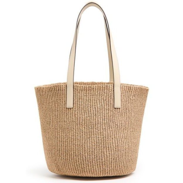 Chloe Chloe Horse Medal Deep Ivory Raffia-Effect Basket Shoulder B Size ONE SIZE - 3 Thumbnail