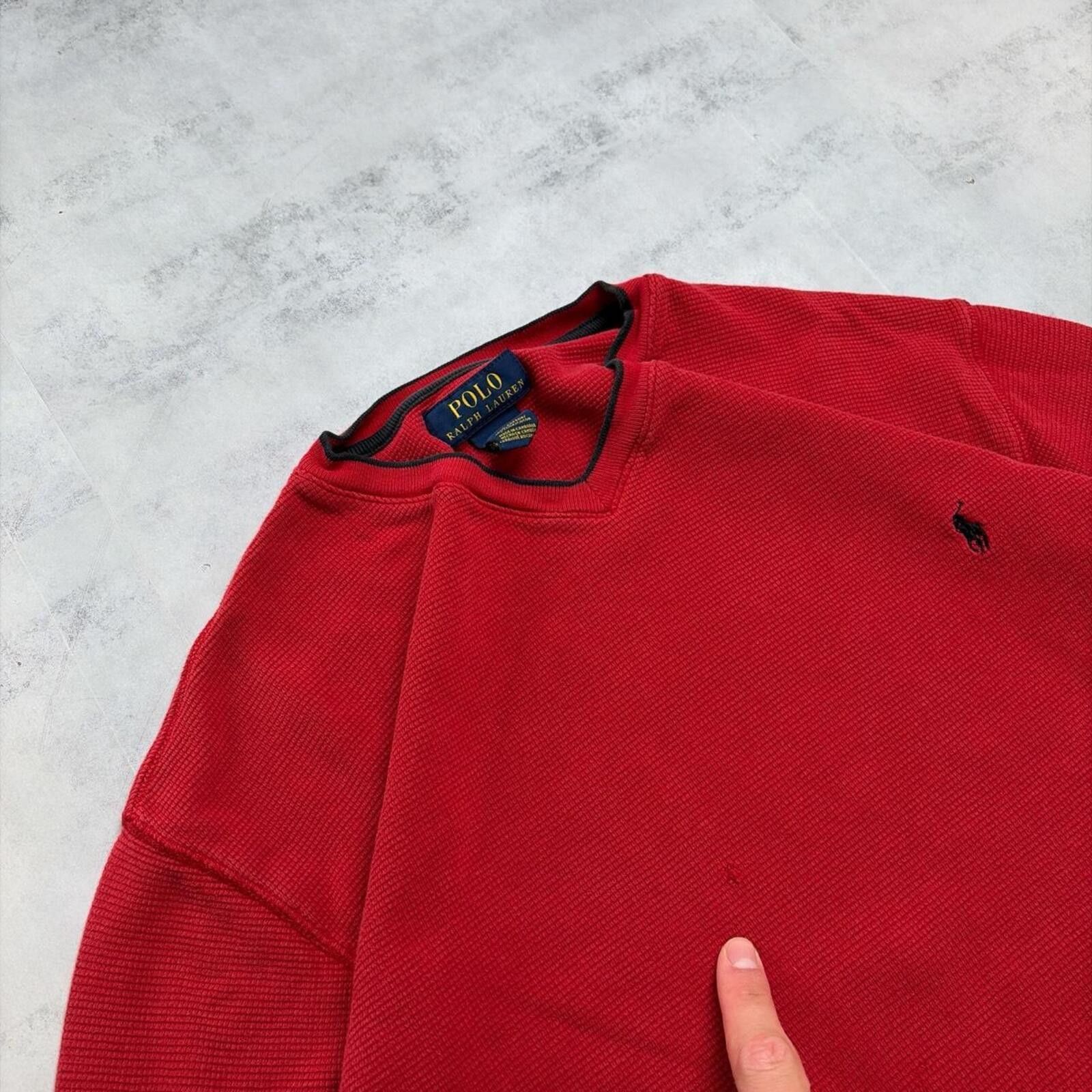 Polo Ralph Lauren Y2K Polo Ralph Lauren Long Sleeve Distressed Thermal Shirt Size US XL / EU 56 / 4 - 5 Thumbnail