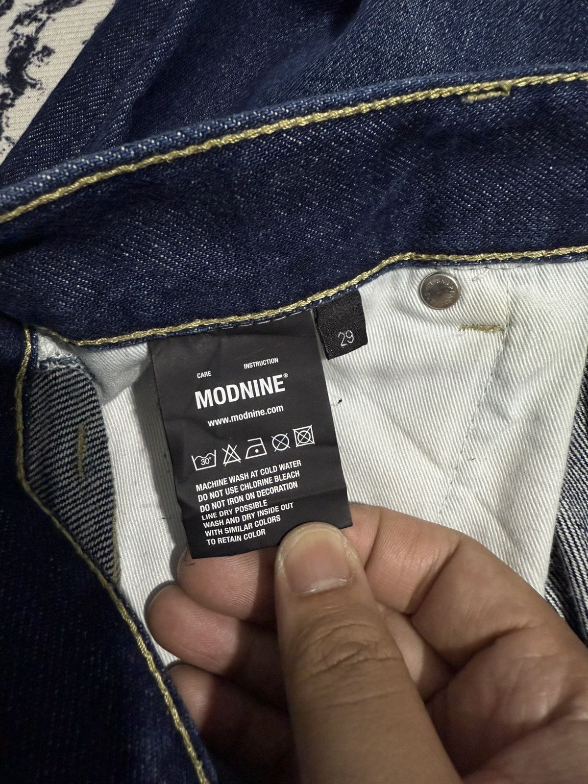 Japanese Brand Mod9 modnine loose fit jeans Size US 29 - 7 Thumbnail