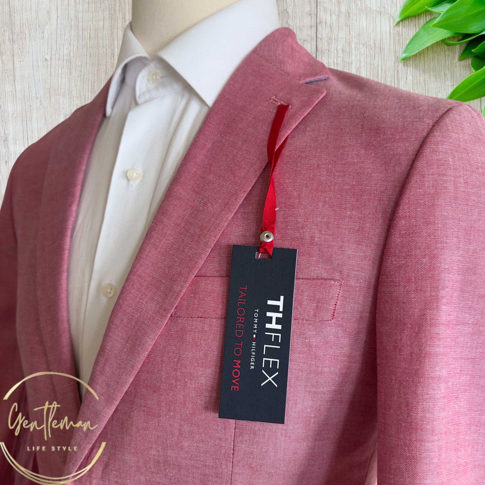 Tommy Hilfiger TOMMY HILFIGER Mens Blazer Sport Coat Jacket 40R Pink Size 40R - 3 Thumbnail