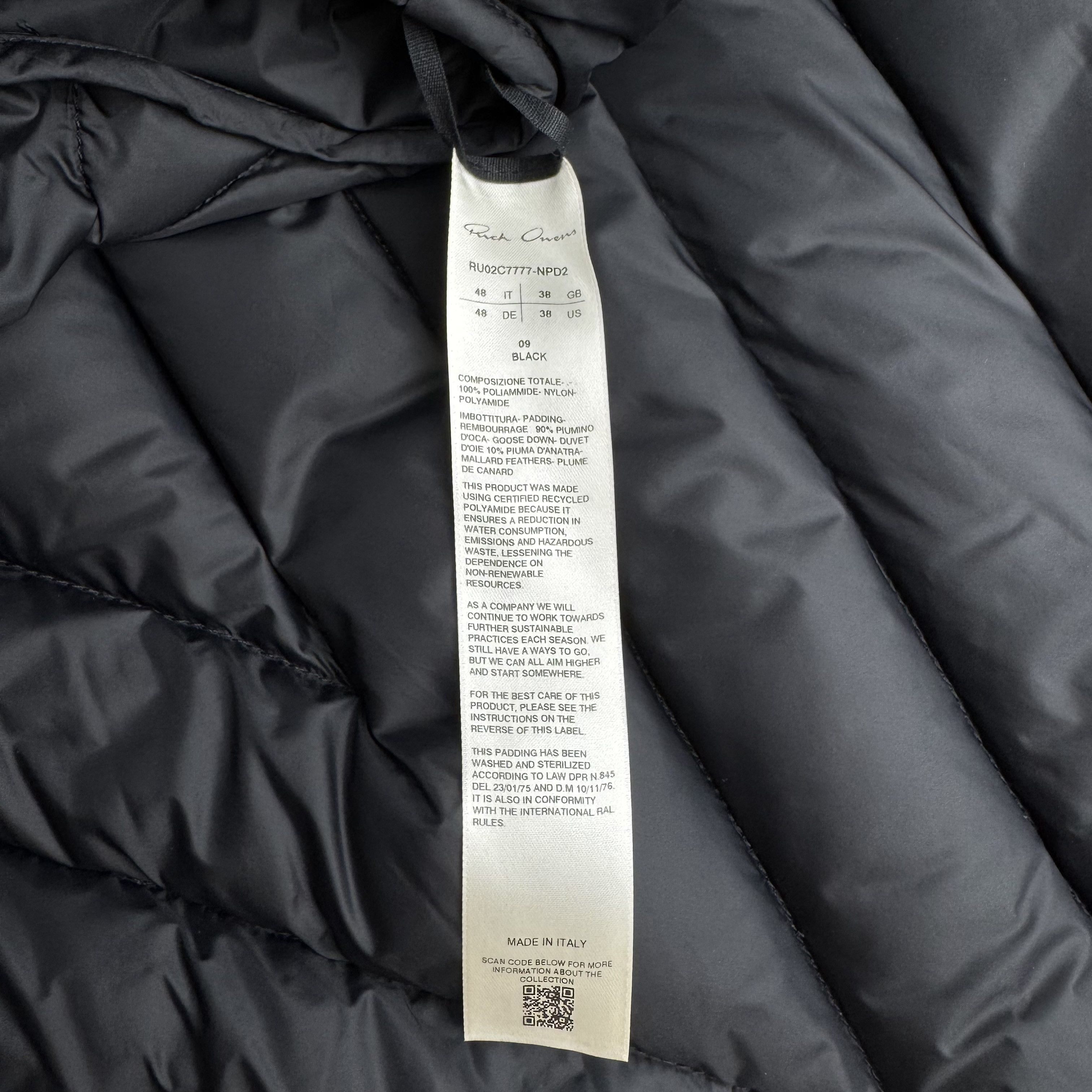 Rick Owens RICK OWENS FW23 Luxor Gleam Scarf Down Vest Gilet Size US M / EU 48-50 / 2 - 9 Thumbnail