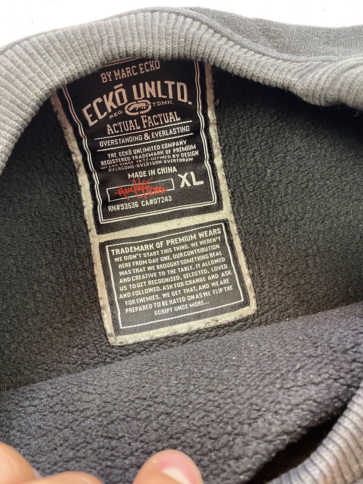 Ecko Unltd. Ecko Black Men’s Sweatshirt With Big Logo Reg Tomk Size US XL / EU 56 / 4 - 12 Thumbnail