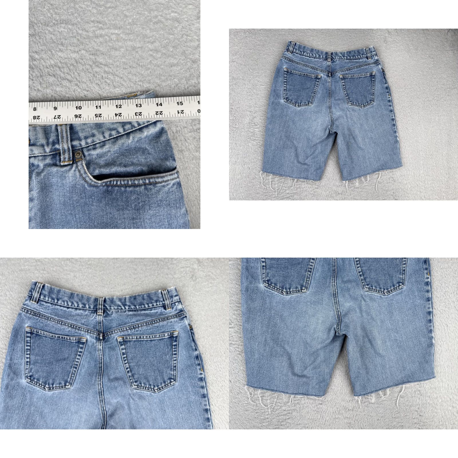 Ralph Lauren VINTAGE Lauren Jeans Co Ralph Lauren Shorts Womens 8 Blue Denim Cutoff Raw Hem Casual 5-Pocket Design Size 30" / US 8 / IT 44 - 9 Thumbnail