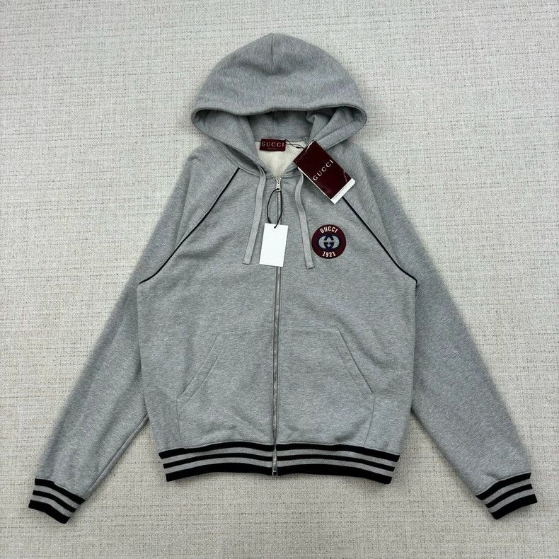 Gucci Gucci FW24 Embroidered Logo Hooded Zipper Sweatshirt Jacket Size US M / EU 48-50 / 2 - 1 Thumbnail