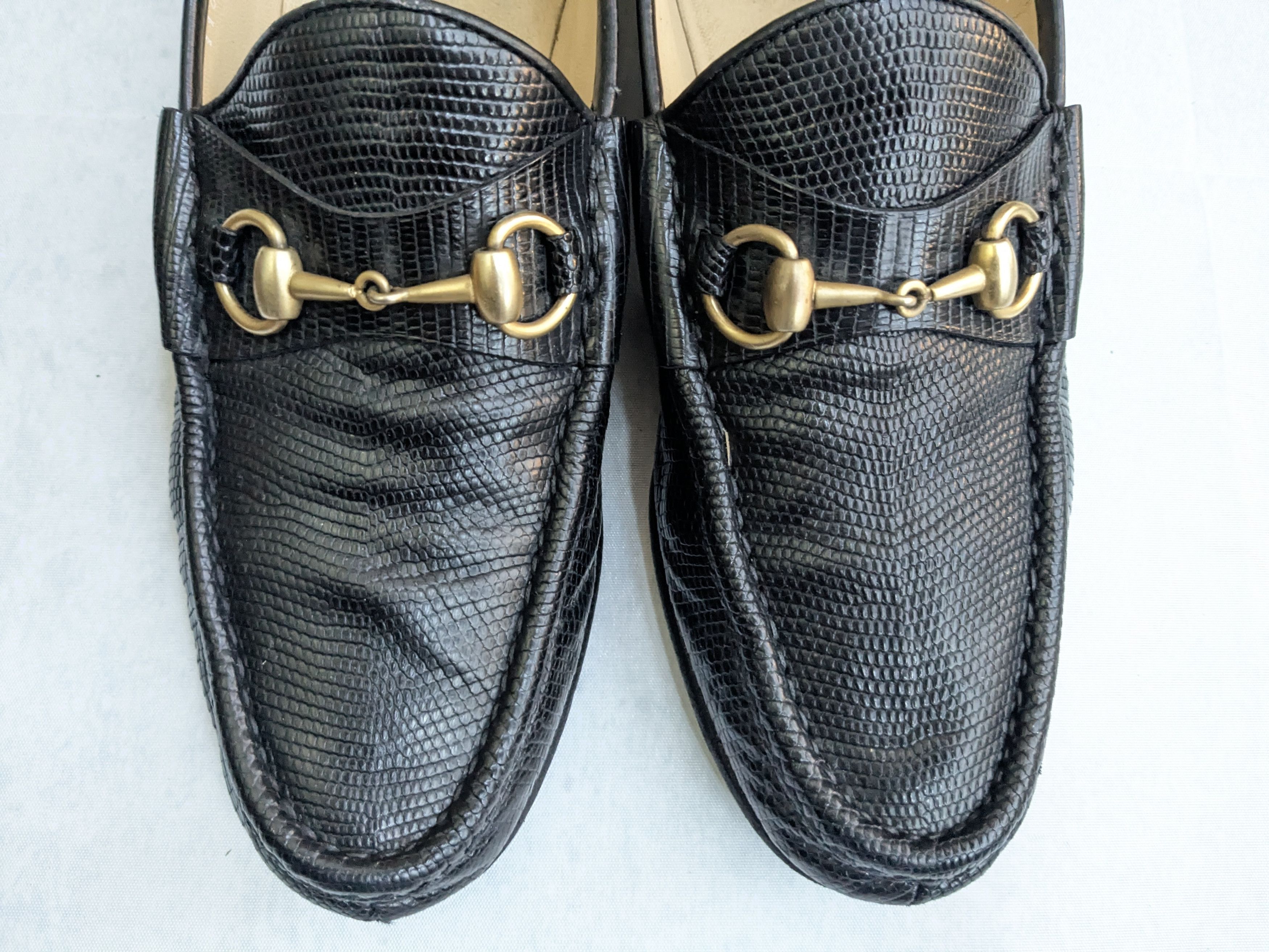 Gucci Gucci Horsebit Loafers Black Lizard Leather 9 Size US 9 / EU 42 - 3 Thumbnail