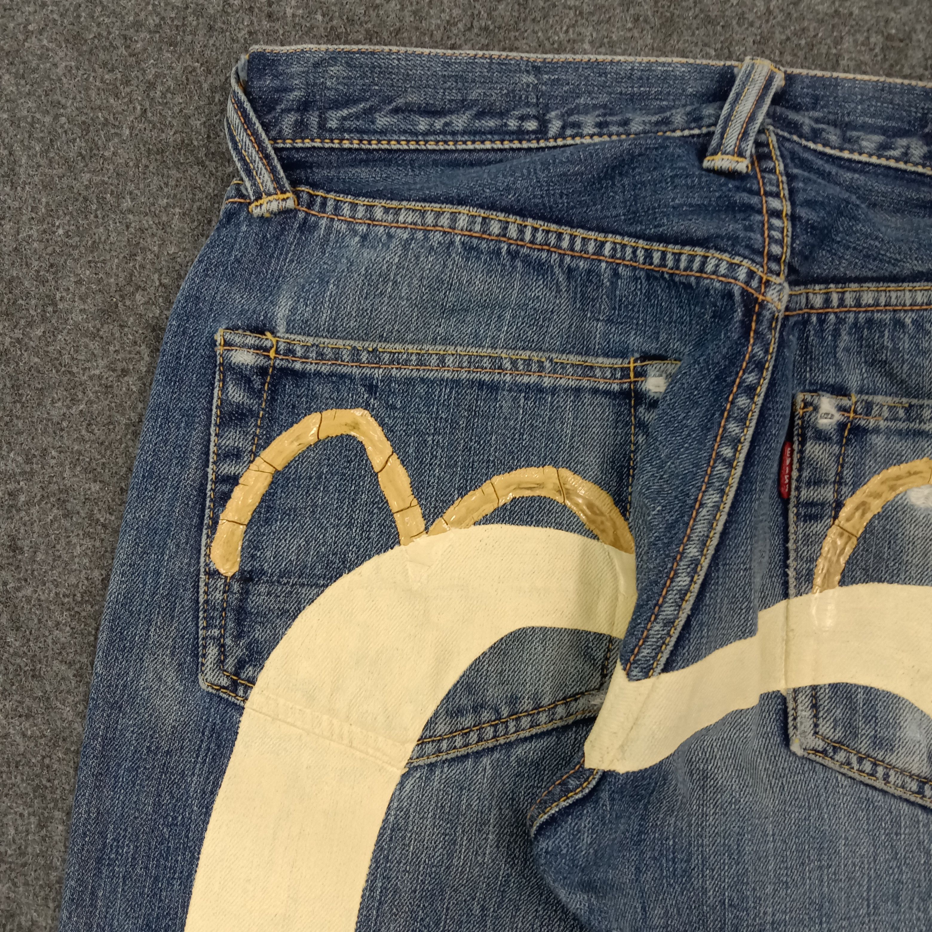 Evisu Evisu Selvedge Japanese Daicock Custom Denim Jeans C265N32 Size US 27 - 3 Thumbnail