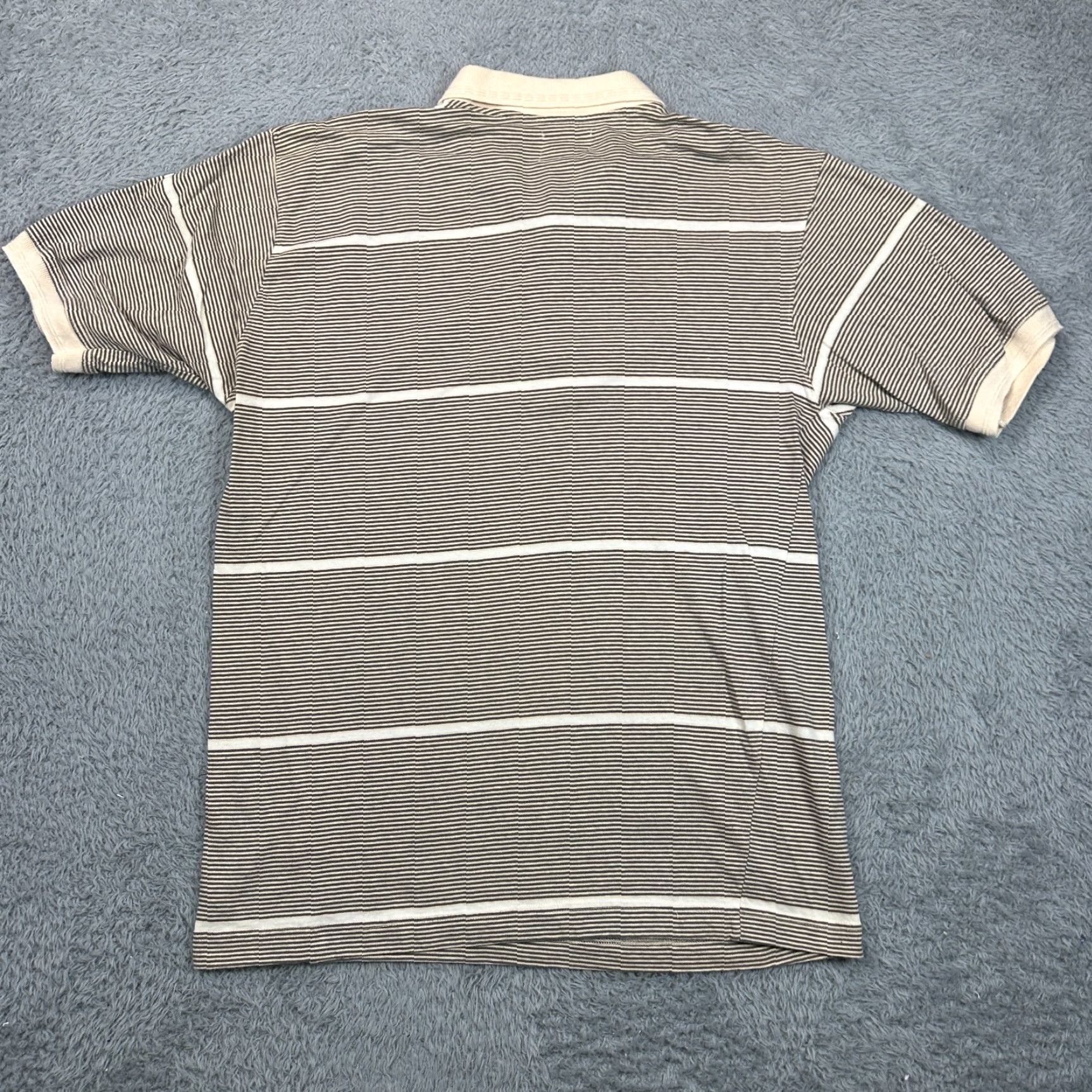 Dockers VINTAGE DOCKERS Polo Shirt Mens L Tan Stripes 90s Short Sleeve Preppy Casual Polo Shirt Golf Dockers Golf Mens L Tan Stripes 90s Outdoor Size US L / EU 52-54 / 3 - 2 Thumbnail