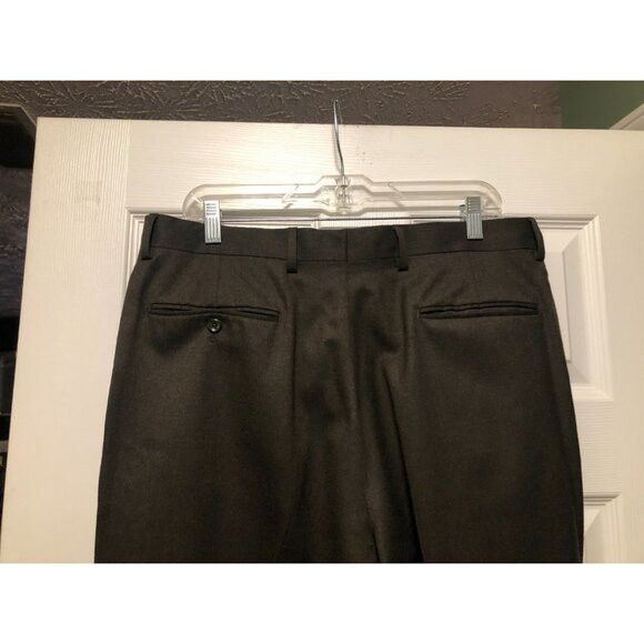 Jos. A. Bank jos.a.bank men's dark green 96%wool dress pants size: 35/32 Size 34R - 4 Thumbnail