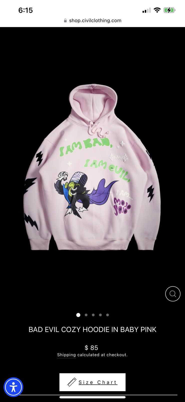 Civil Regime CIVIL REGIME POWER PUFF GIRLS BAD EVIL COZY HOODIE SIZE XL Size US XL / EU 56 / 4 - 1 Thumbnail