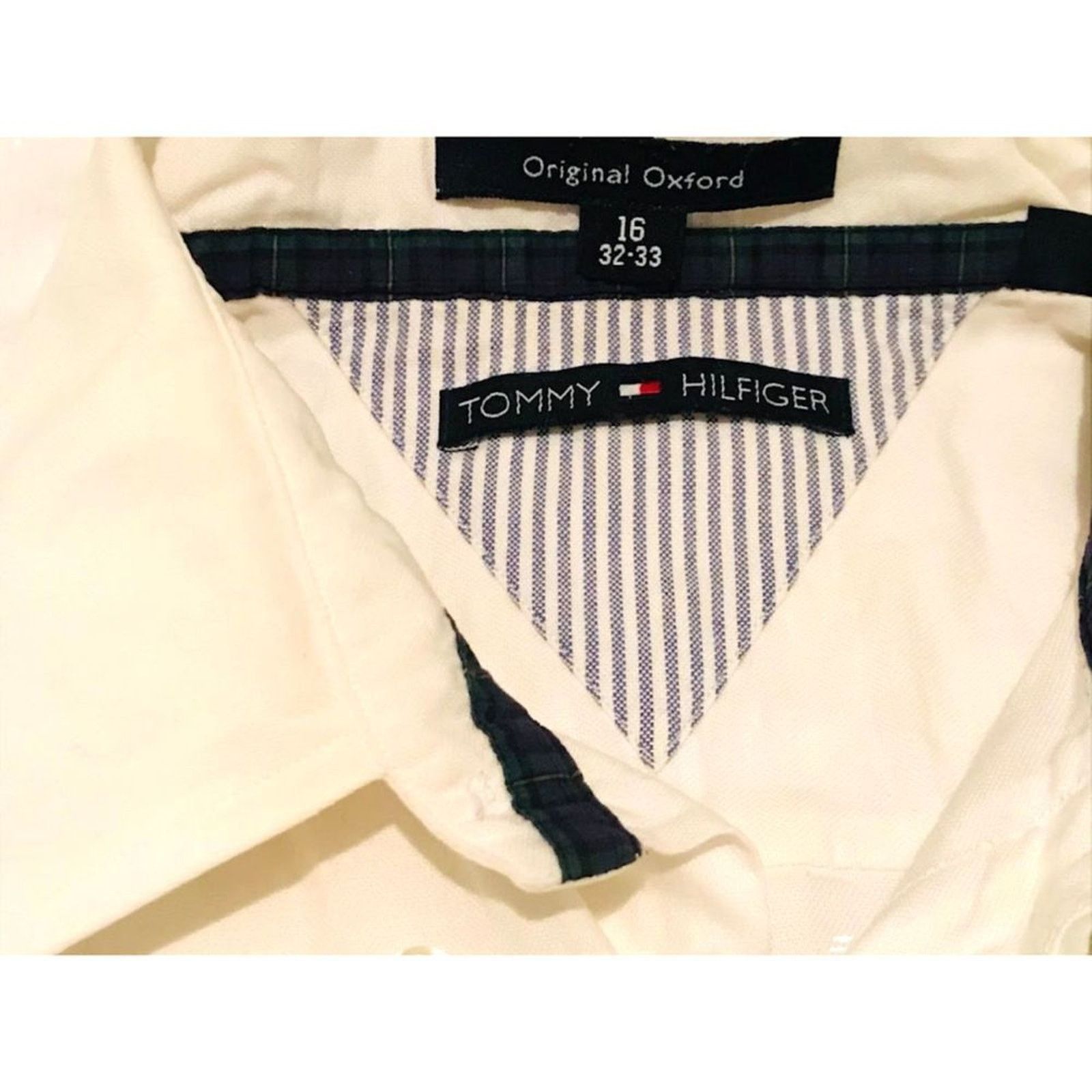 The Unbranded Brand Vintage Tommy Hilfiger Original Oxford Men`s Shirt White L Size US L / EU 52-54 / 3 - 6 Thumbnail