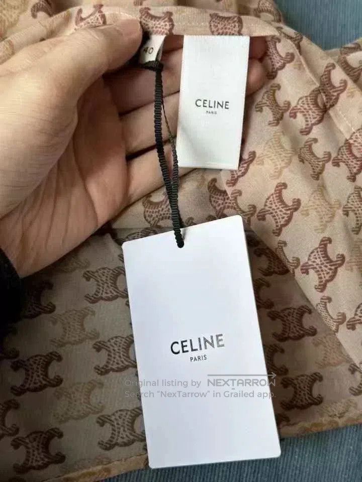 Celine Celine Light Khaki Silk Short. Size S / US 4 / IT 40 - 3 Thumbnail