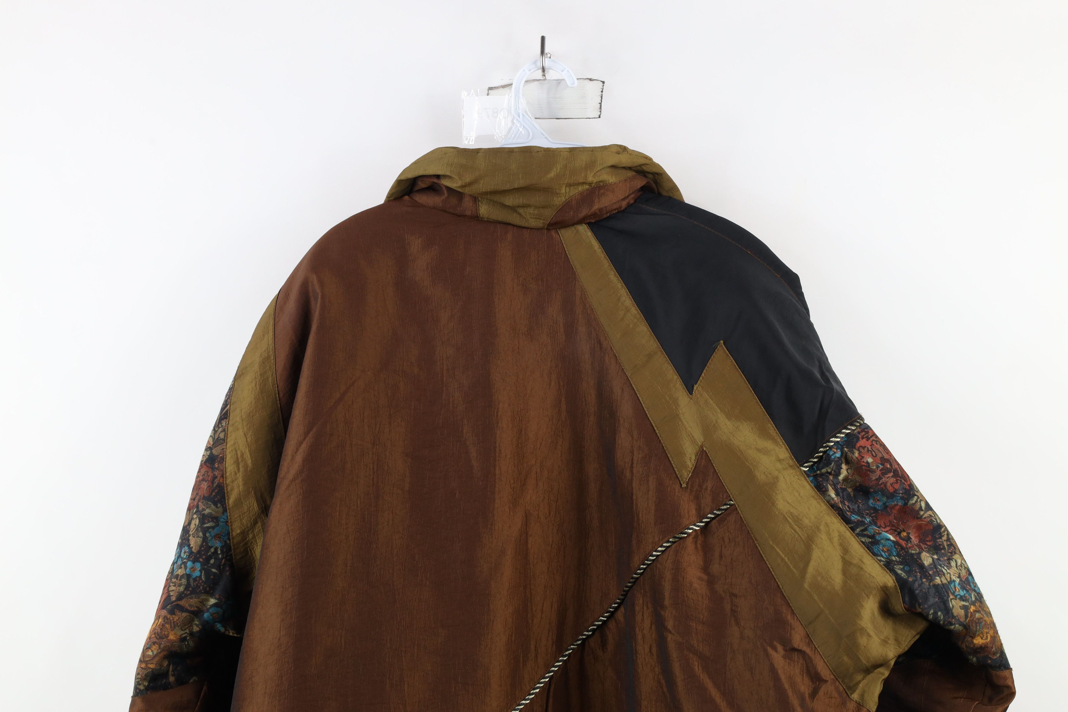 Vintage Vintage 90s Streetwear Patchwork Flower Winter Puffer Jacket Size XXL / US 16-18 / IT 52-54 - 13 Thumbnail