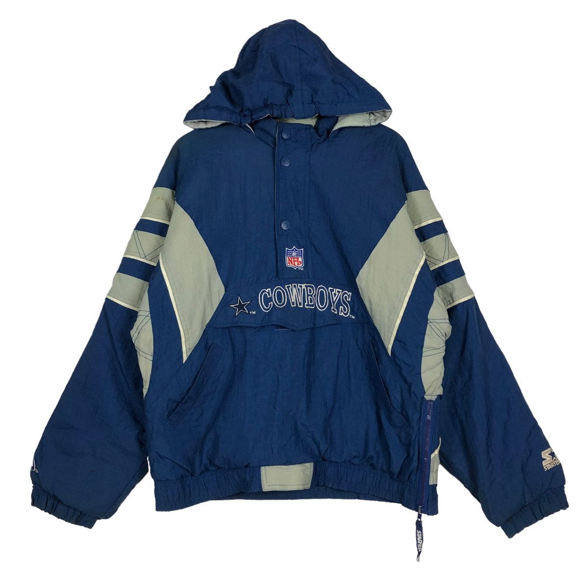 90's Vintage Bomber Jacket NFL Starter Cowboys Big Logo