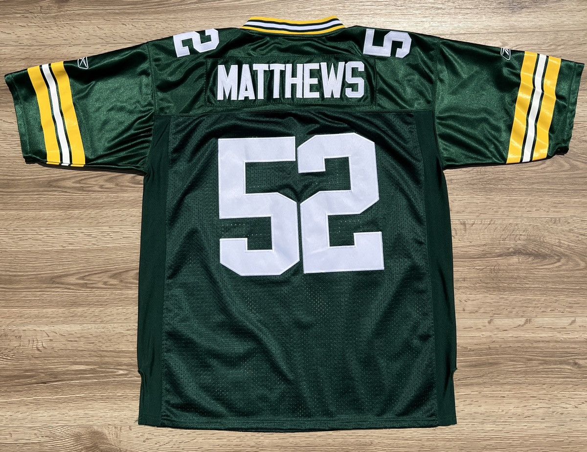 Reebok Authentic NFL Jersey Green Bay Packers Clay Matthews White sz 54