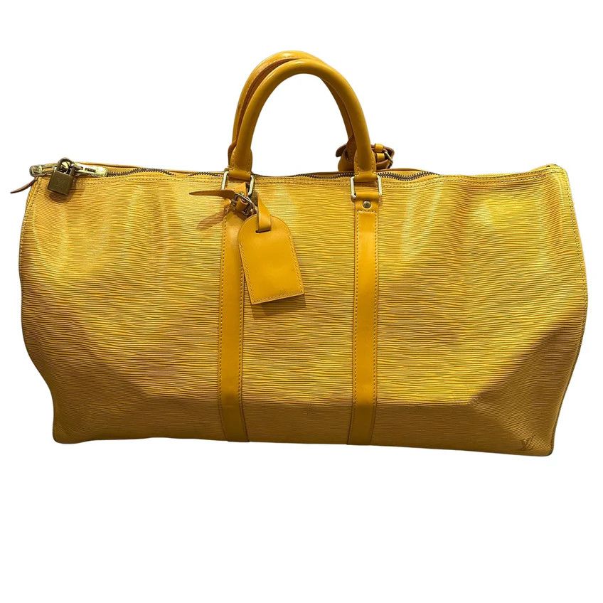 Louis Vuitton Louis Vuitton Keepall 55 Travel Bag Yellow Epi Leather Size ONE SIZE - 2 Thumbnail