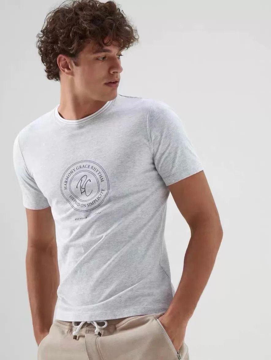 Brunello Cucinelli Brunello Cucinelli Men's Short Sleeve T-Shirt Size US S / EU 44-46 / 1 - 1 Thumbnail