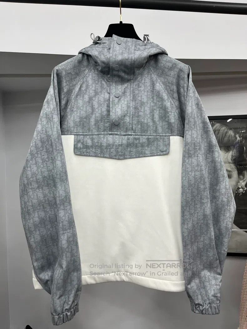 Dior Dior Grey old flower stitching hooded windbreaker jacket Size US M / EU 48-50 / 2 - 1 Thumbnail