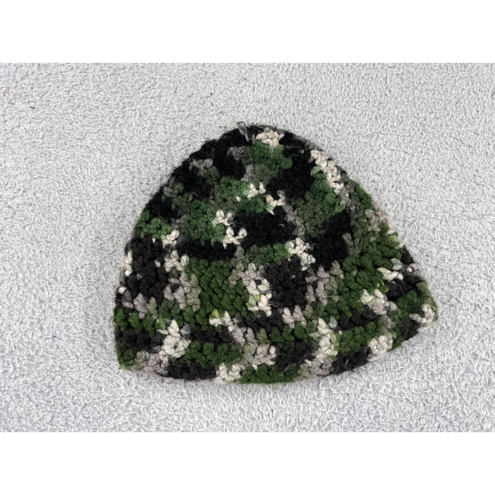 Vintage Handmade Beanie Toque Green Adult One Size Knit Wool Acrylic Hat/Cap Mens Beanie Ski Logo Winter 90s Size ONE SIZE - 2 Thumbnail
