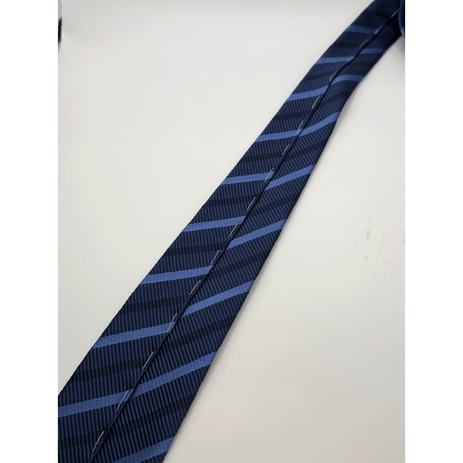 Vintage Robert Jensen Tie Men Silk Cotton Striped Made in Italy Size ONE SIZE - 5 Thumbnail