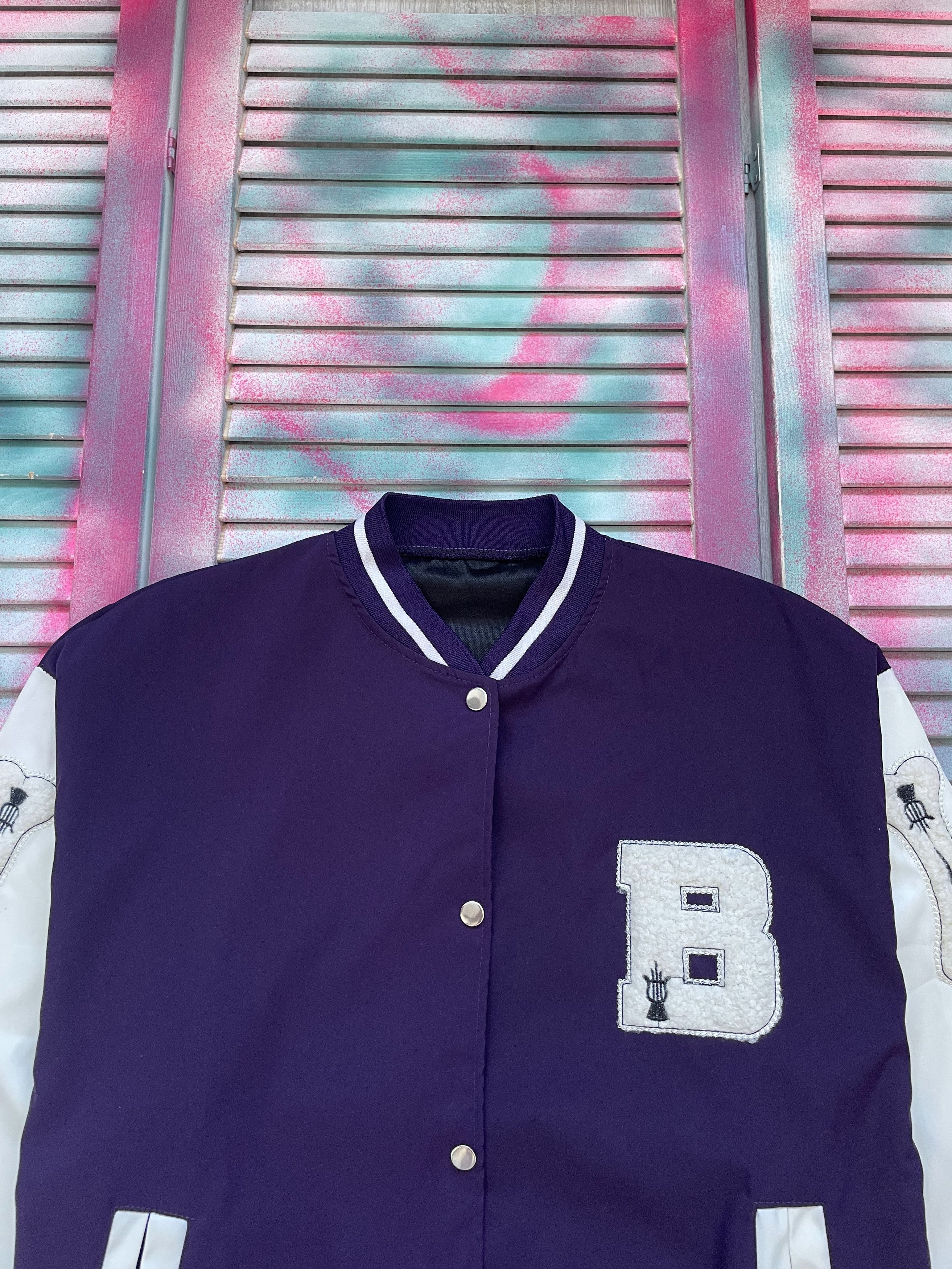 If Six Was Nine Vintage Y2K Bones American College Style Bomber Size US M / EU 48-50 / 2 - 2 Thumbnail