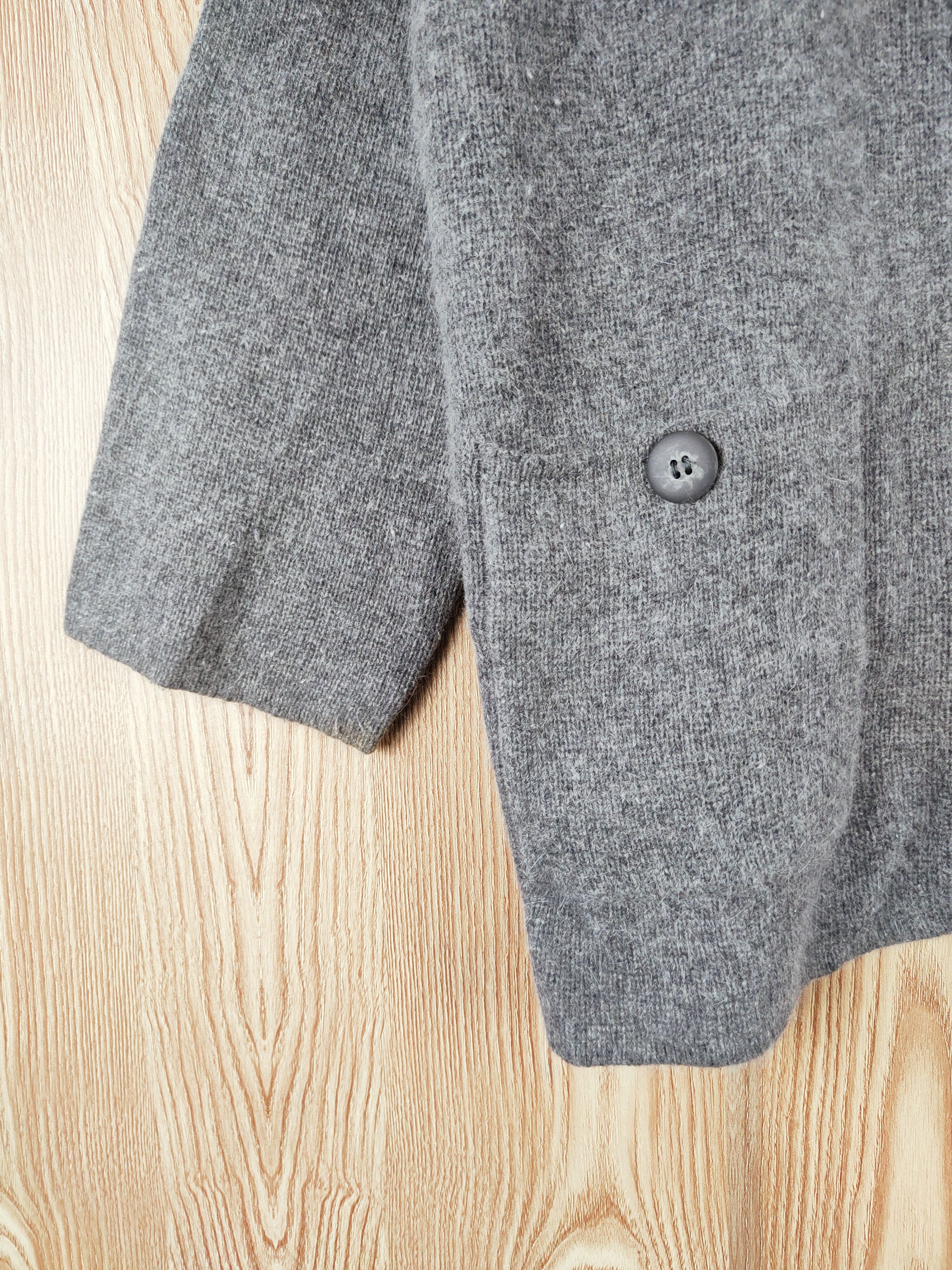 Japanese Brand Platane Gray Knitwear Hoodie Wool Duffle Cardigan #W158 Size US L / EU 52-54 / 3 - 6 Thumbnail