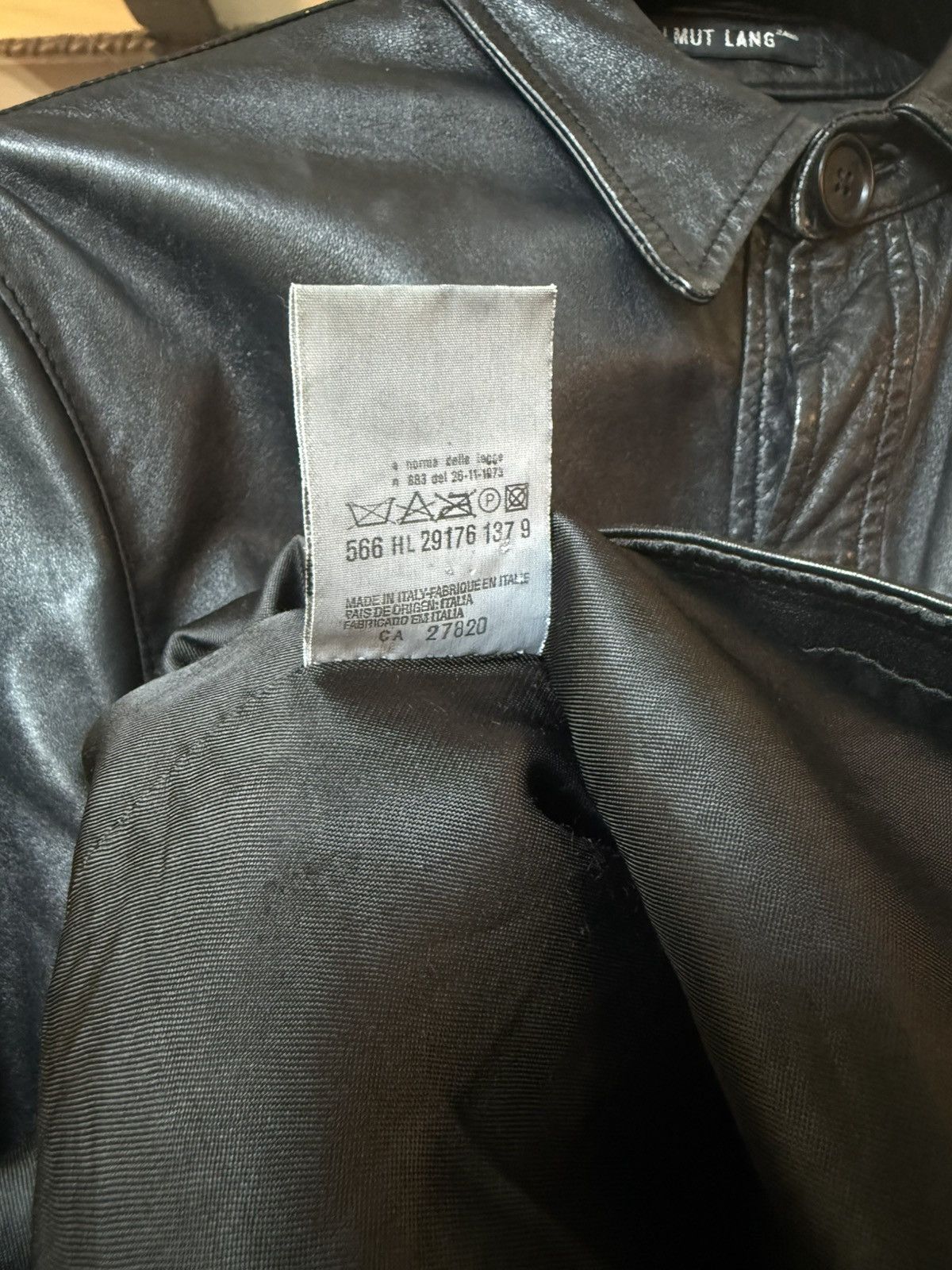 Helmut Lang Helmut Lang Vintage Leather Shirt Jacket — Late 1990s Size US S / EU 44-46 / 1 - 6 Thumbnail