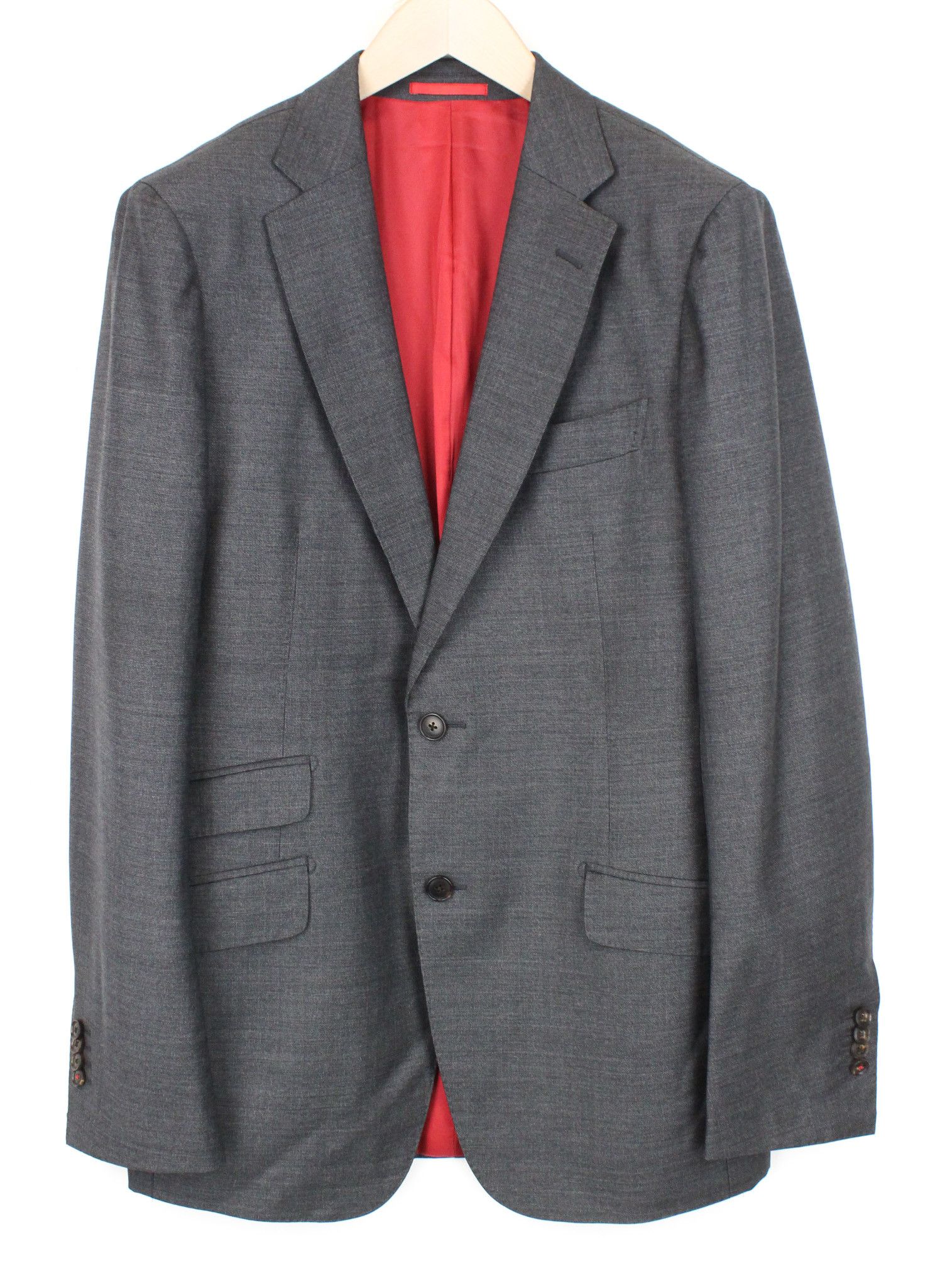 image of Suitsupply Sienna Uk40L Grey Birdseye Check Melange Wool Blazer 67513, Men's