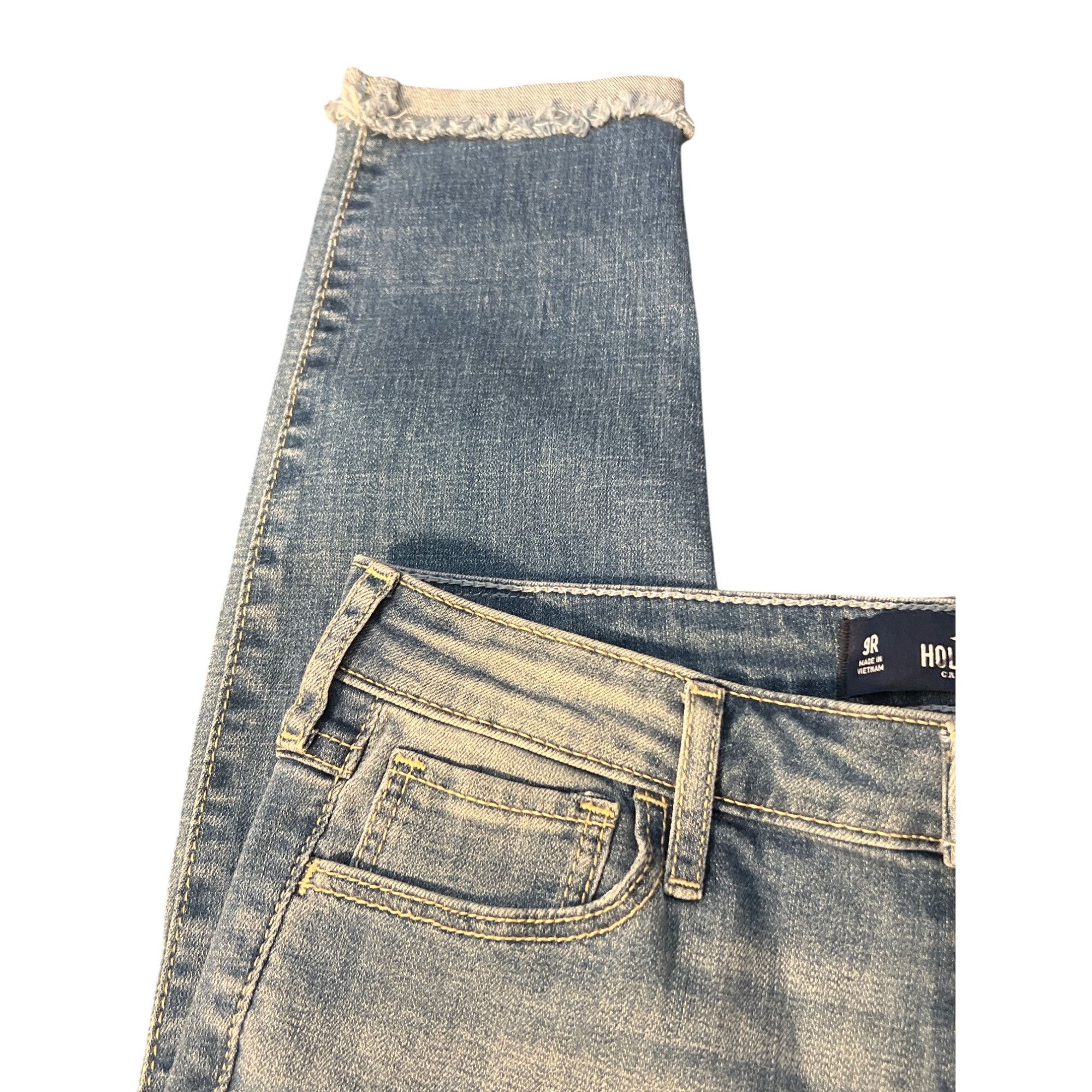 Hollister Hollister High Rise Crop Super Skinny Blue Jeans Classic Str Size 29" - 4 Thumbnail