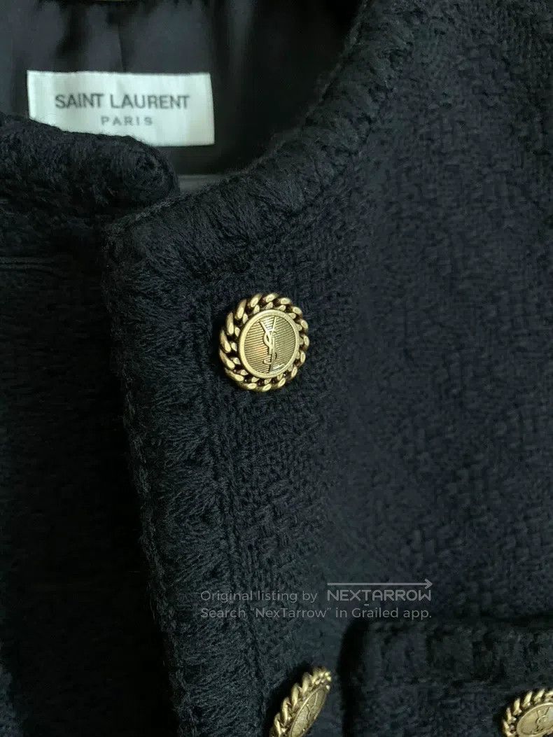 Saint Laurent Paris Saint Laurent Paris Wool and silk mini jacket Size XS / US 0-2 / IT 36-38 - 4 Thumbnail
