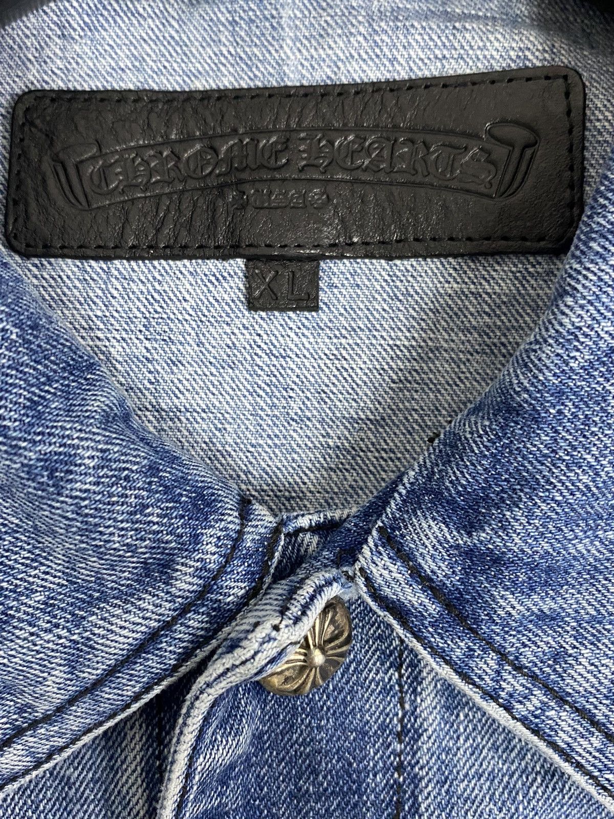 Chrome Hearts Chrome Hearts Motorbreath Denim Jacket Size US XL / EU 56 / 4 - 6 Thumbnail