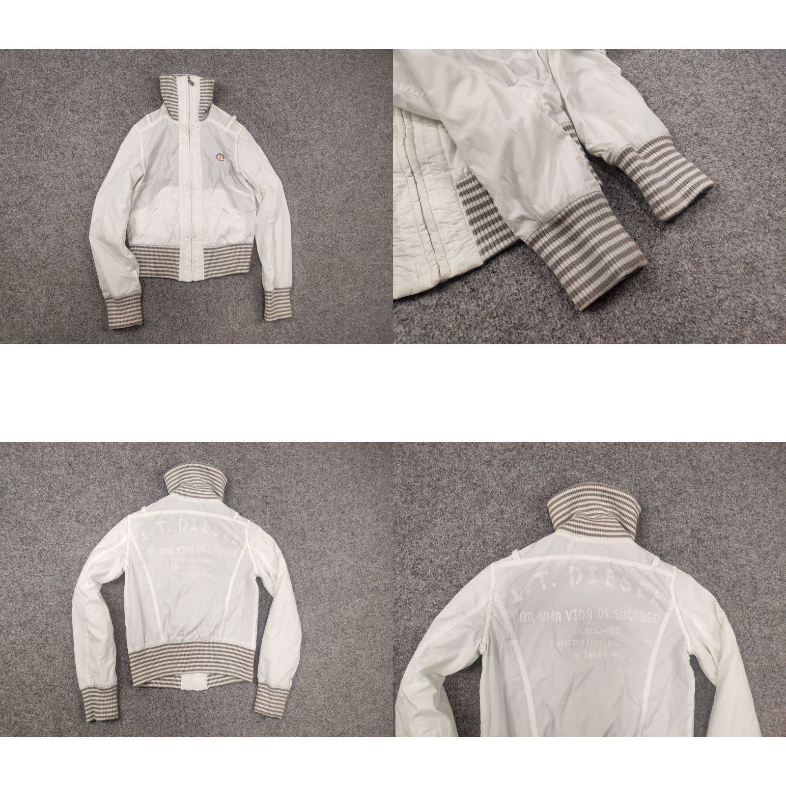 Diesel VINTAGE Diesel White Nylon Jacket Casual Bomber Shirt Mens S White Logo 90s 2000s Opium Size US S / EU 44-46 / 1 - 8 Thumbnail