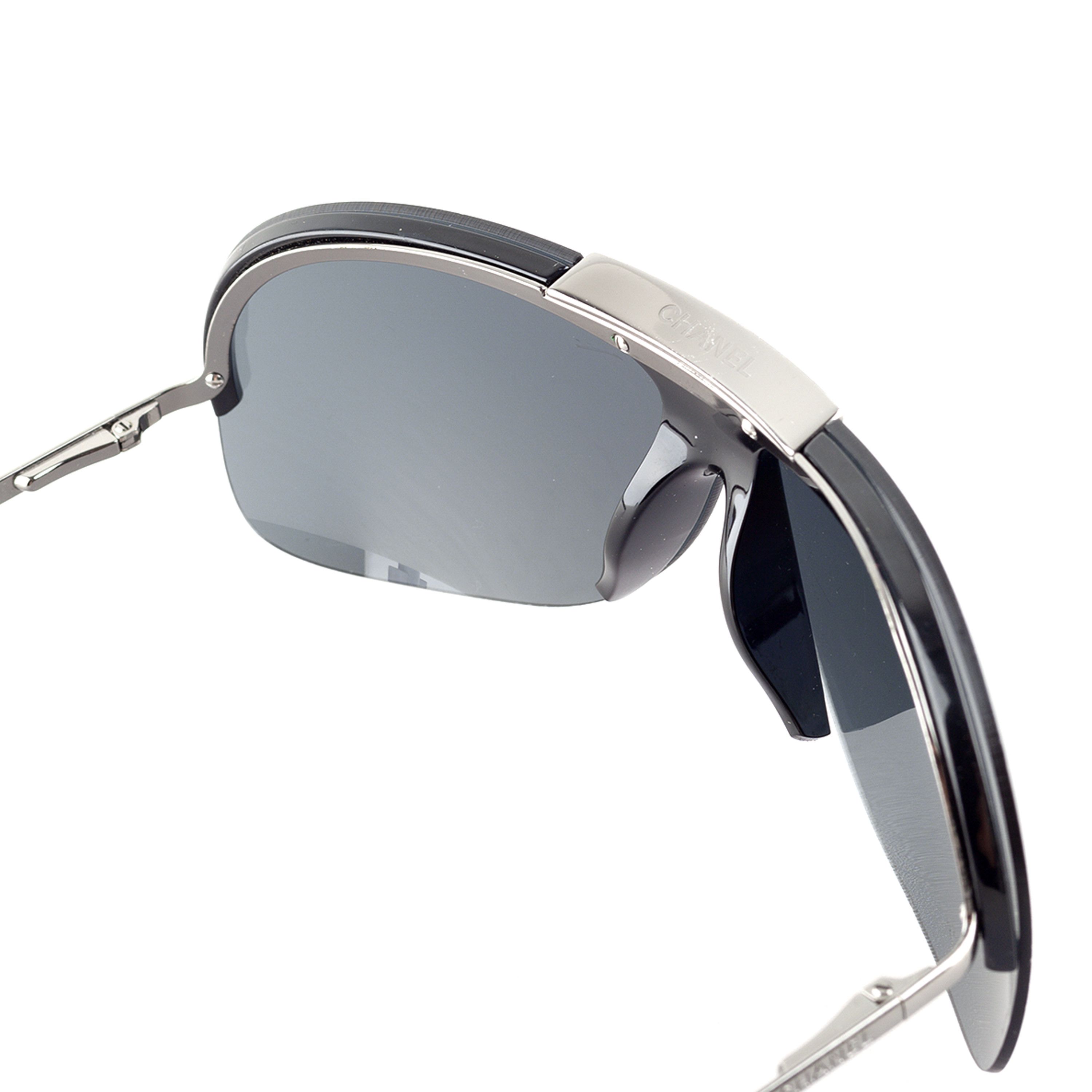 Chanel Chanel 6007 C.108/87 Small Vintage Shield Sunglasses Size ONE SIZE - 4 Thumbnail
