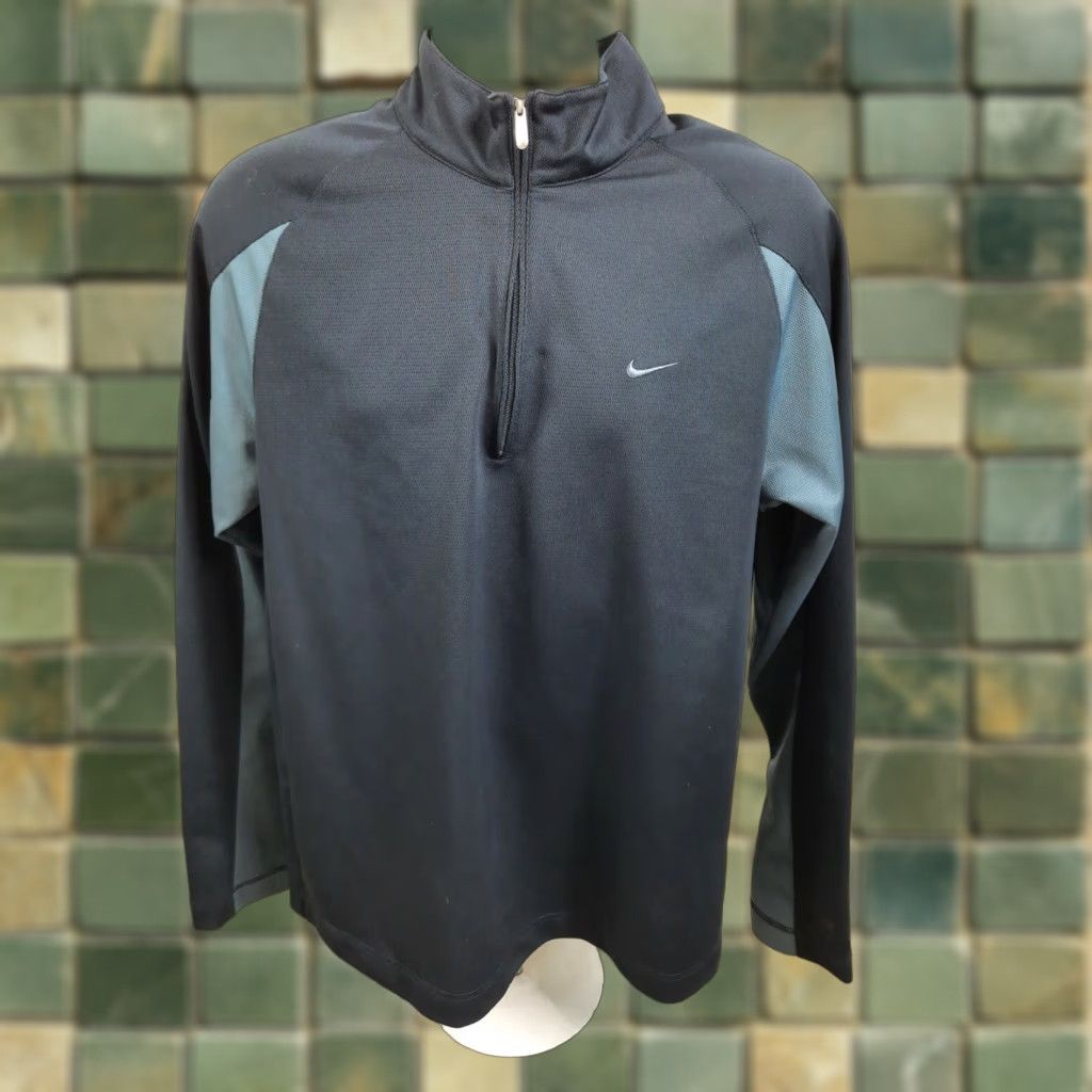 Nike Nike Dri-Fit Quarter Zip Pullover Mens Size Medium Blue 1/4 Zip Pullover Sweatshirt Regular Fit Sport Activewear Shirt Size US M / EU 48-50 / 2 - 1 Thumbnail