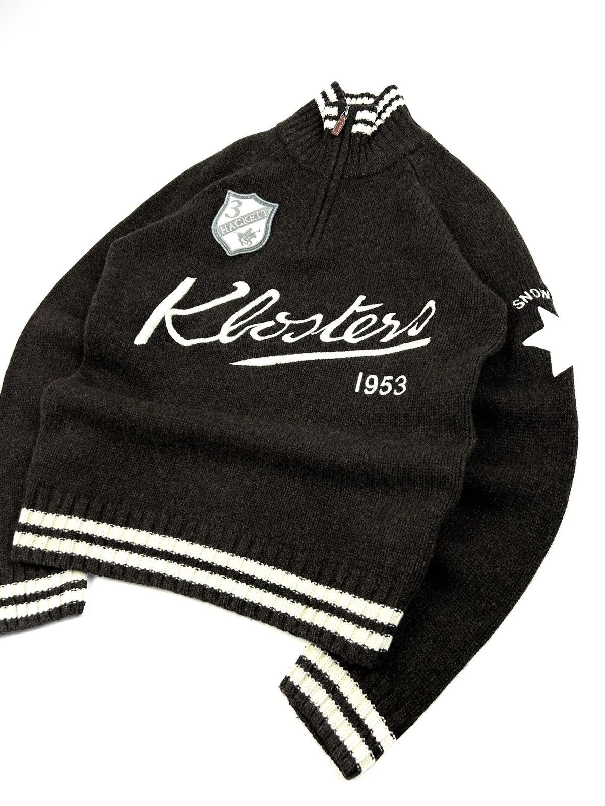 Hackett Vintage Hackett London Snow Polo Knitted Wool Zip Sweater Size US S / EU 44-46 / 1 - 4 Thumbnail